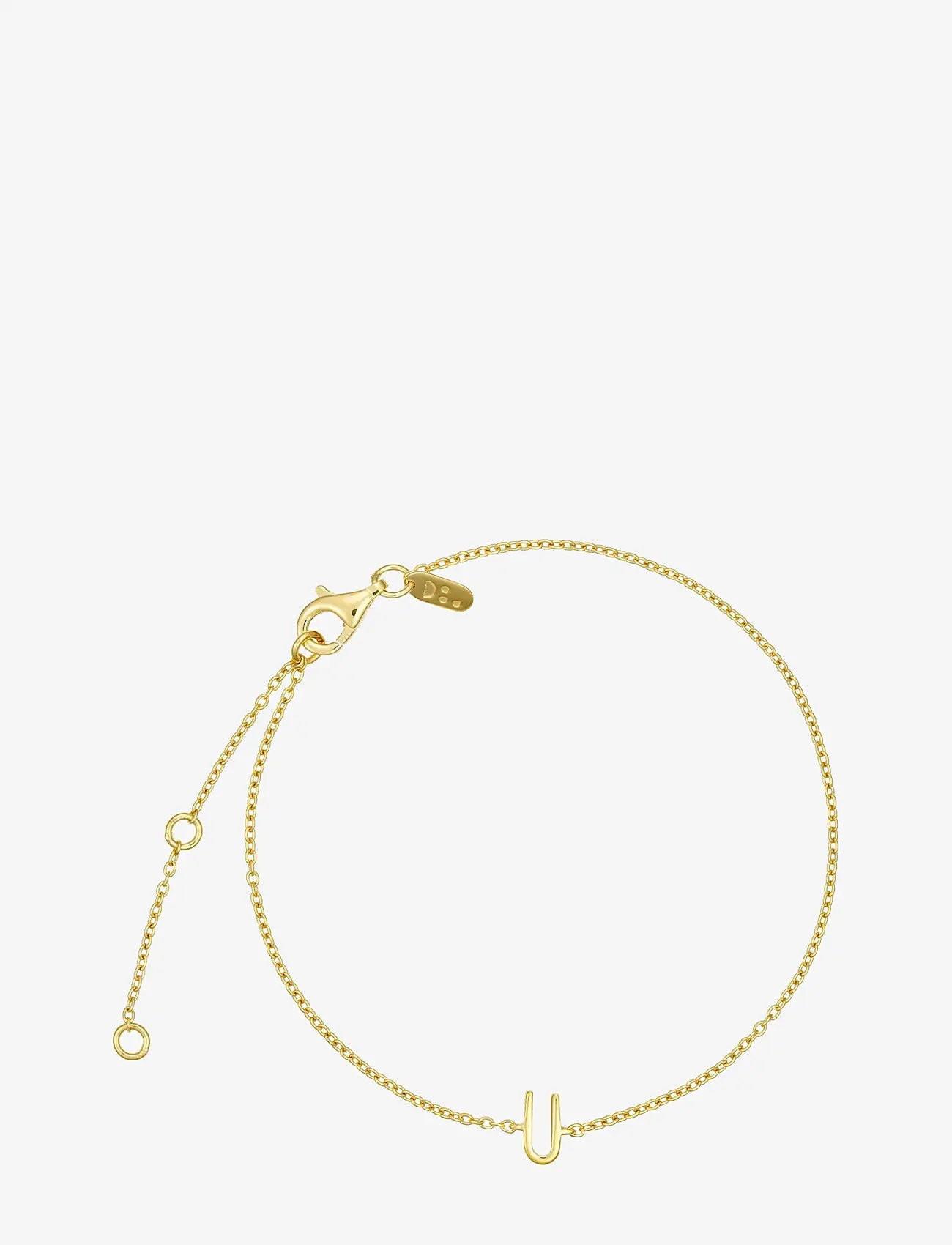 Design Letters - Archetype Bracelet - A-Z Gold plated - kædearmbånd - gold - 1