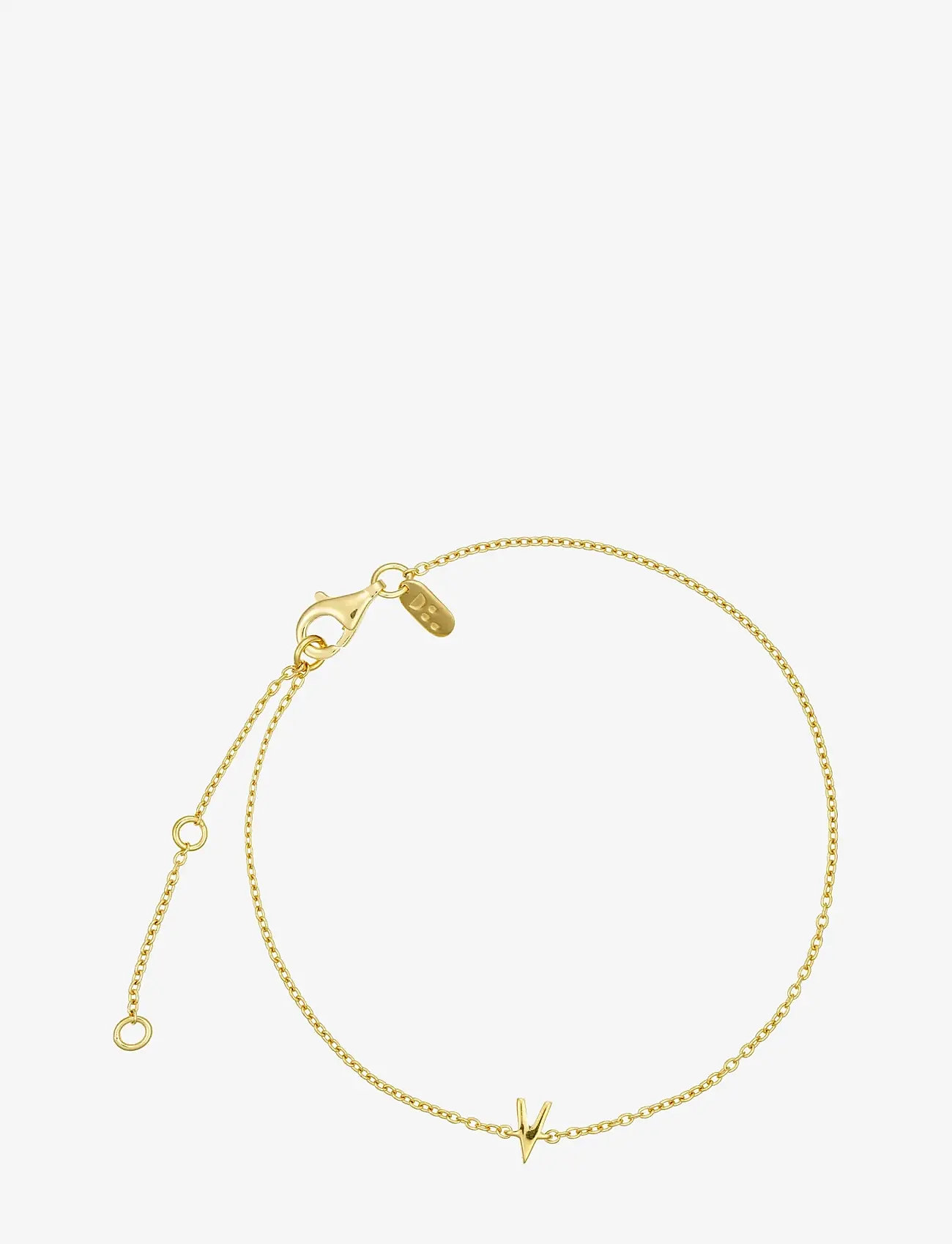 Design Letters - Archetype Bracelet - A-Z Gold plated - kedjearmband - gold - 1