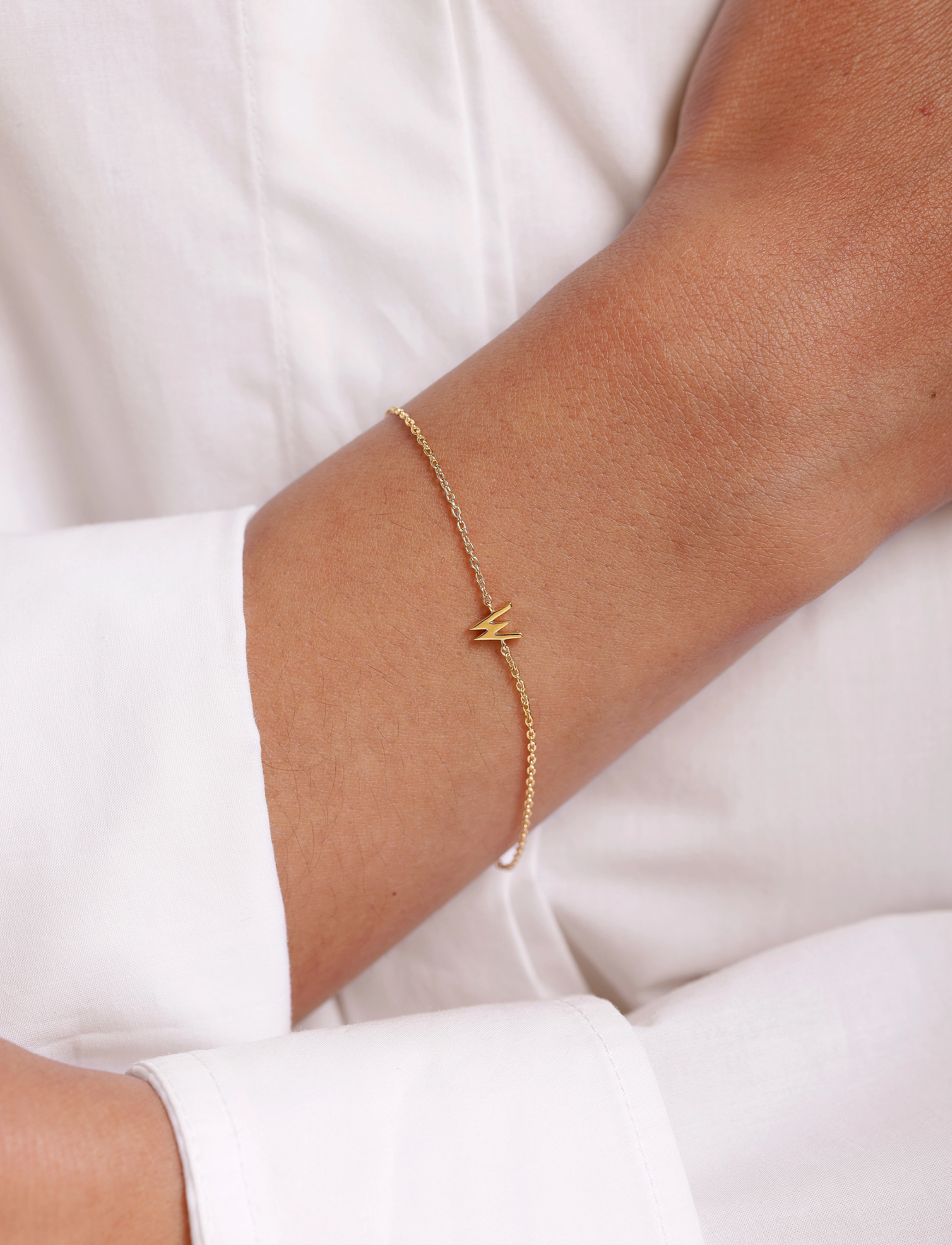 Design Letters Archetype Bracelet - A-Z Gold Plated, One Size, Gold, Armbånd > Kædearmbånd, Dame