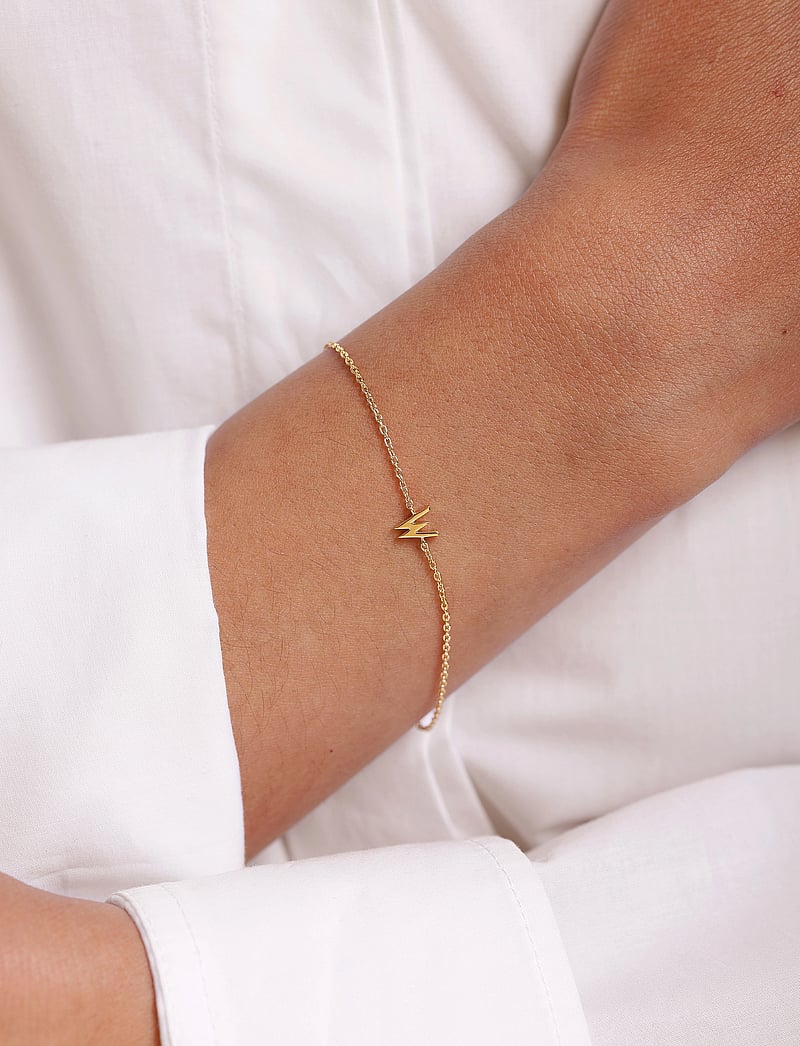 Design Letters - Archetype Bracelet - A-Z Gold plated - kettenarmbänder - gold - 0