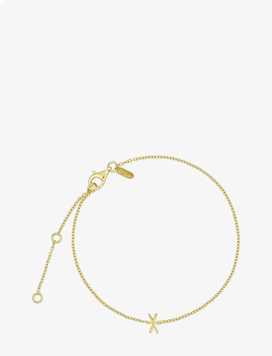 Design Letters - Archetype Bracelet - A-Z Gold plated - kettenarmbänder - gold - 1