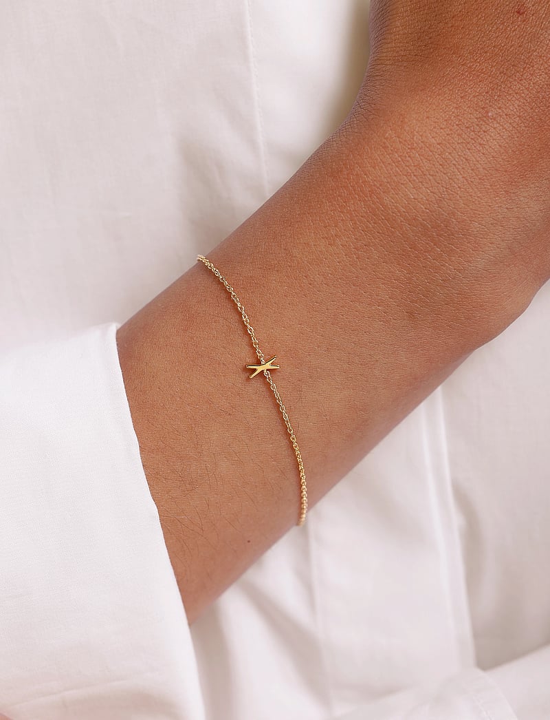 Design Letters - Archetype Bracelet - A-Z Gold plated - kædearmbånd - gold - 0