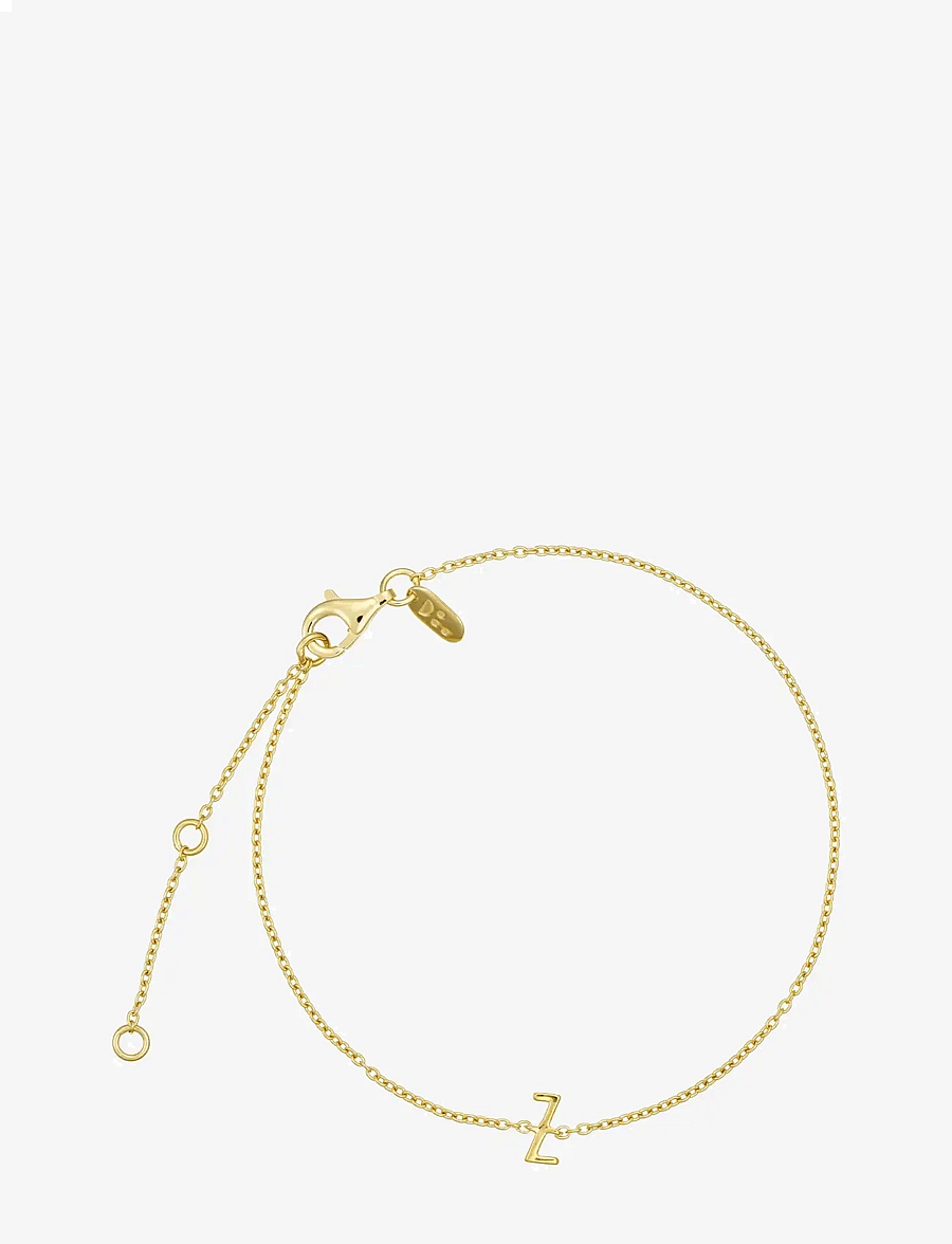 Design Letters - Archetype Bracelet - A-Z Gold plated - chain bracelets - gold - 1