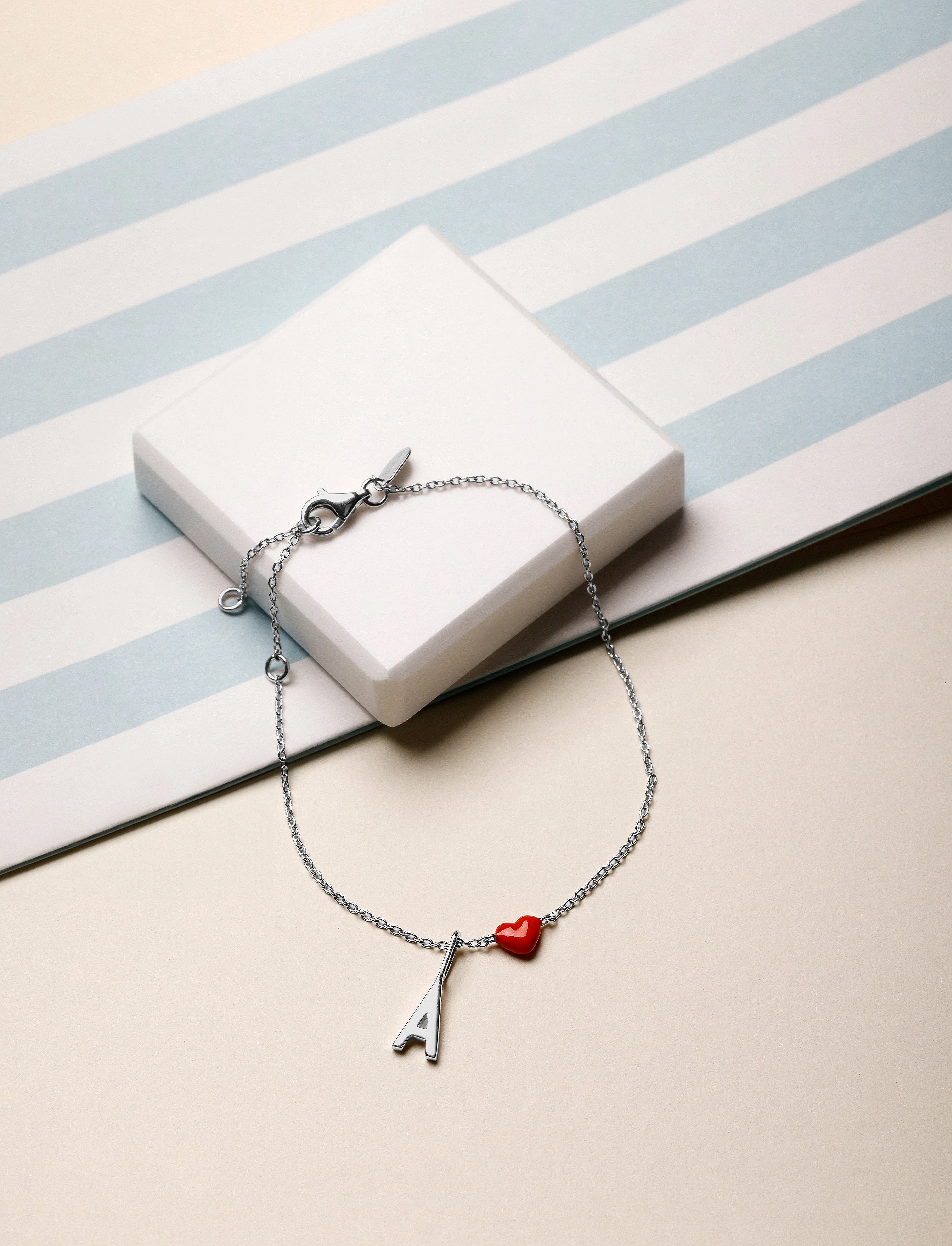 Design Letters - Little Big Love Bracelet - Silver - kettenarmbänder - deep sea coral - 3