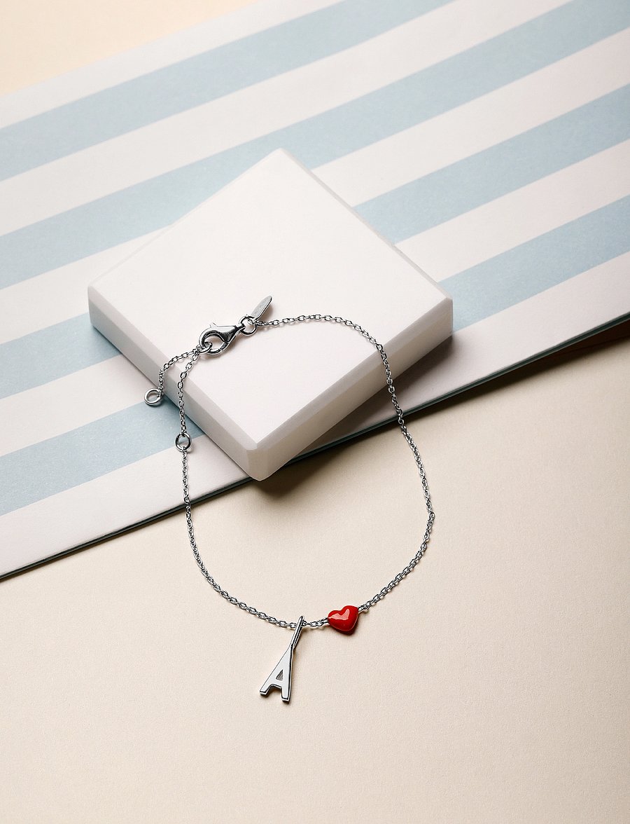 Design Letters - Little Big Love Bracelet - Silver - kettenarmbänder - deep sea coral - 3