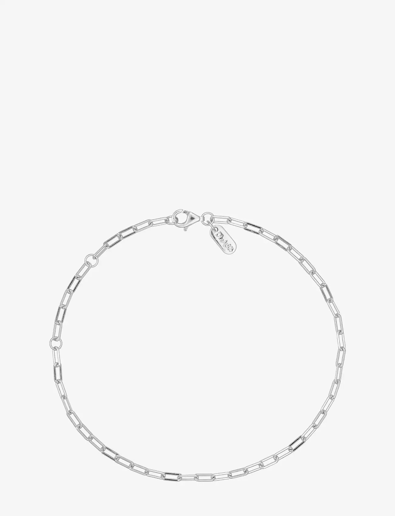 Design Letters - Chunky square link chain small bracelet - Silver - chain bracelets - silver - 0