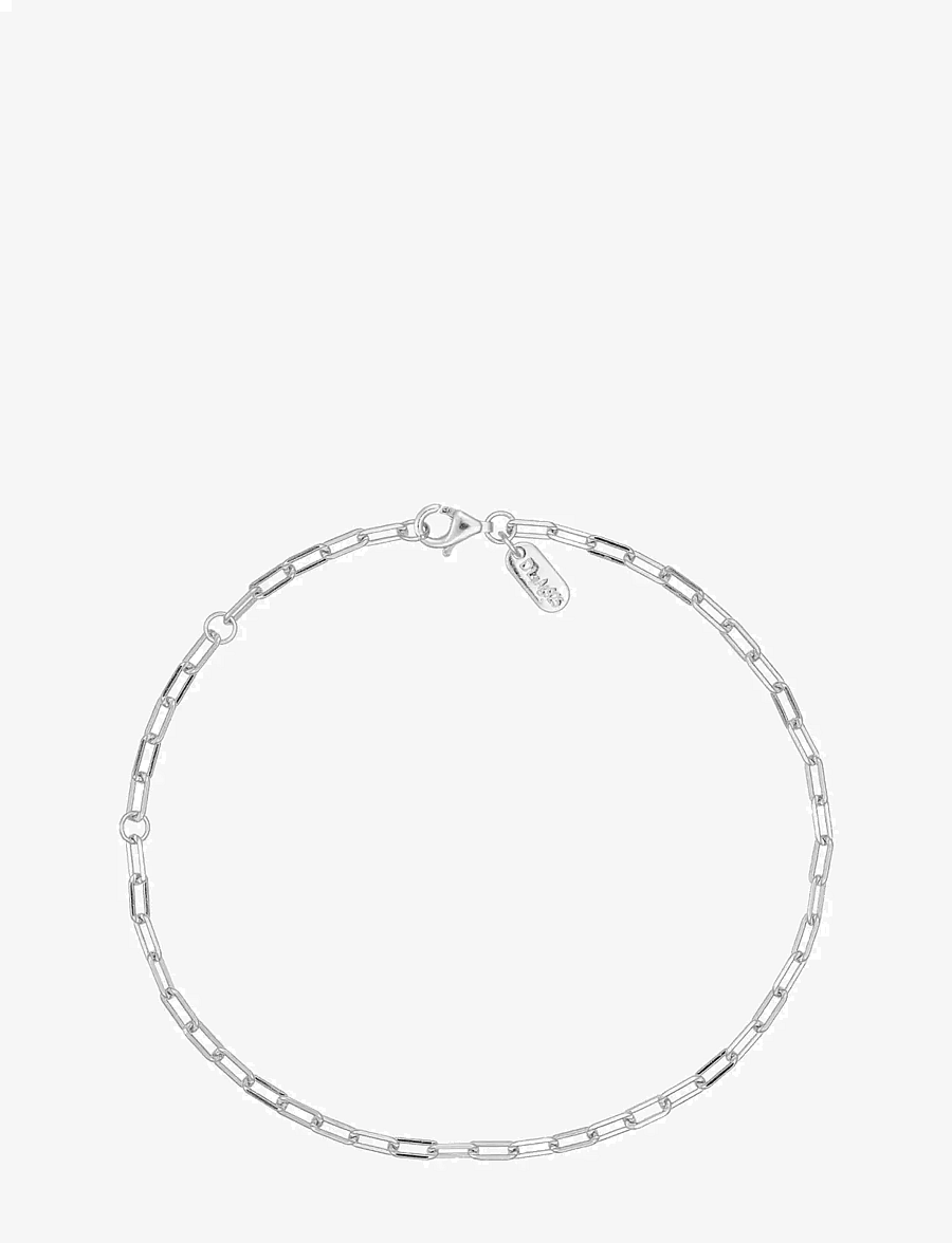 Design Letters - Chunky square link chain small bracelet - Silver - kettenarmbänder - silver - 1