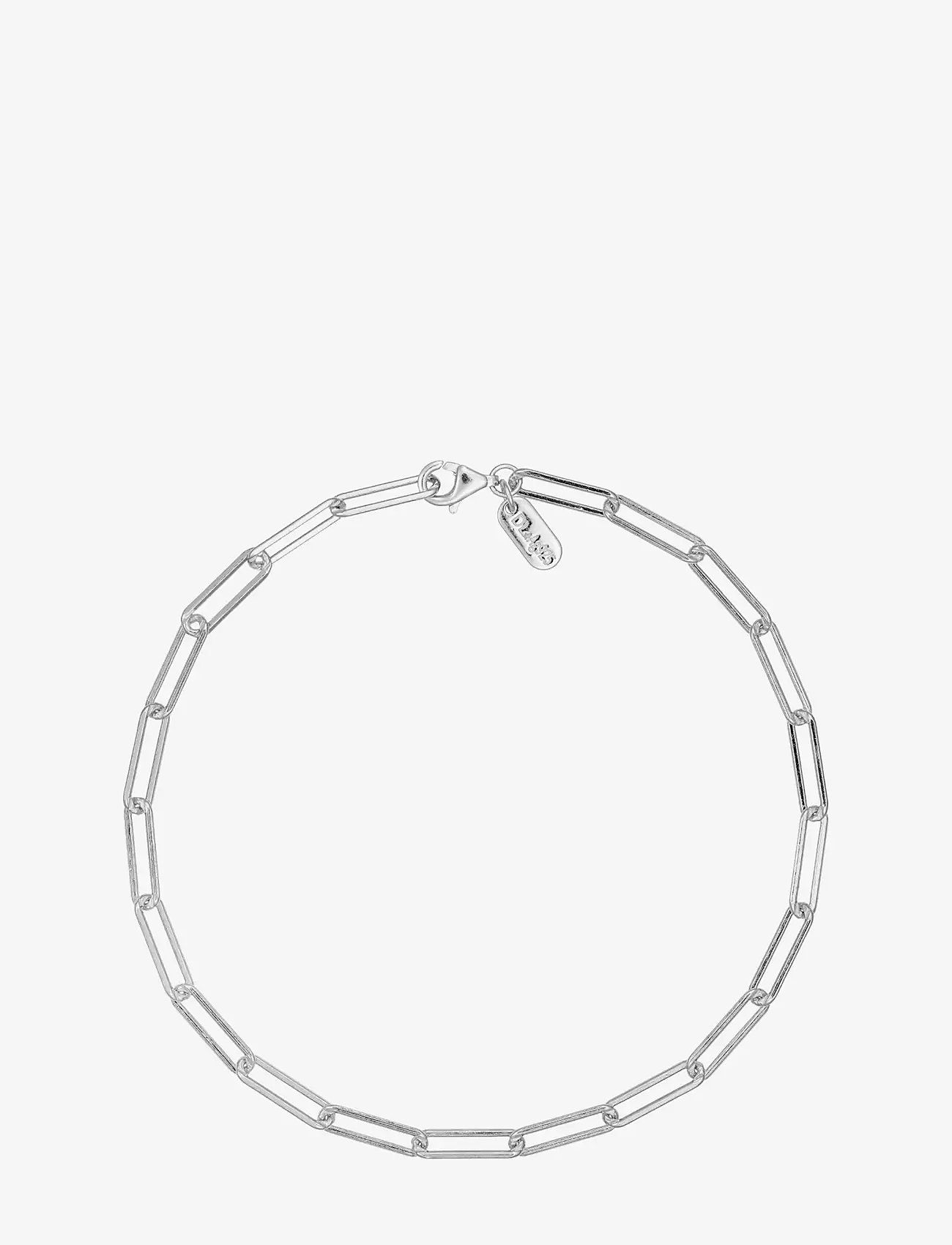 Design Letters - Chunky square link chain large bracelet - Silver - kettenarmbänder - silver - 0