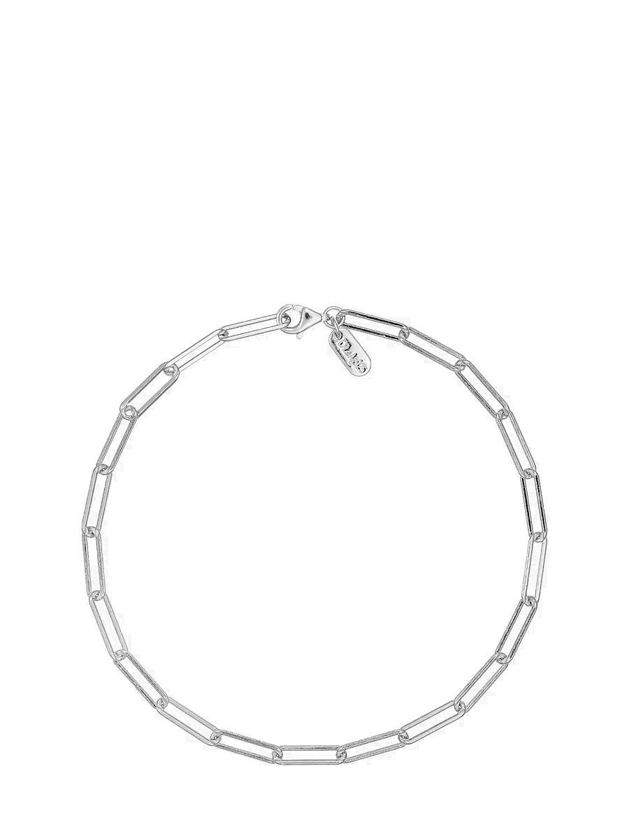 Design Letters - Chunky square link chain large bracelet - Silver - kedjearmband - silver - 1