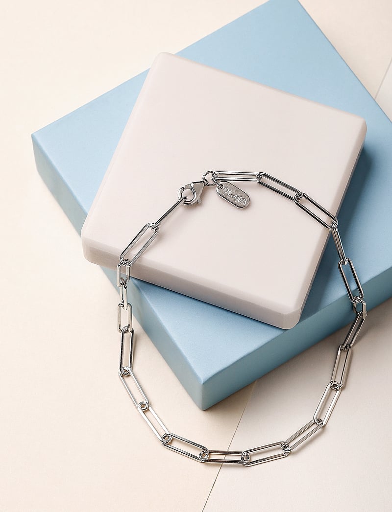 Design Letters - Chunky square link chain large bracelet - Silver - chain bracelets - silver - 2