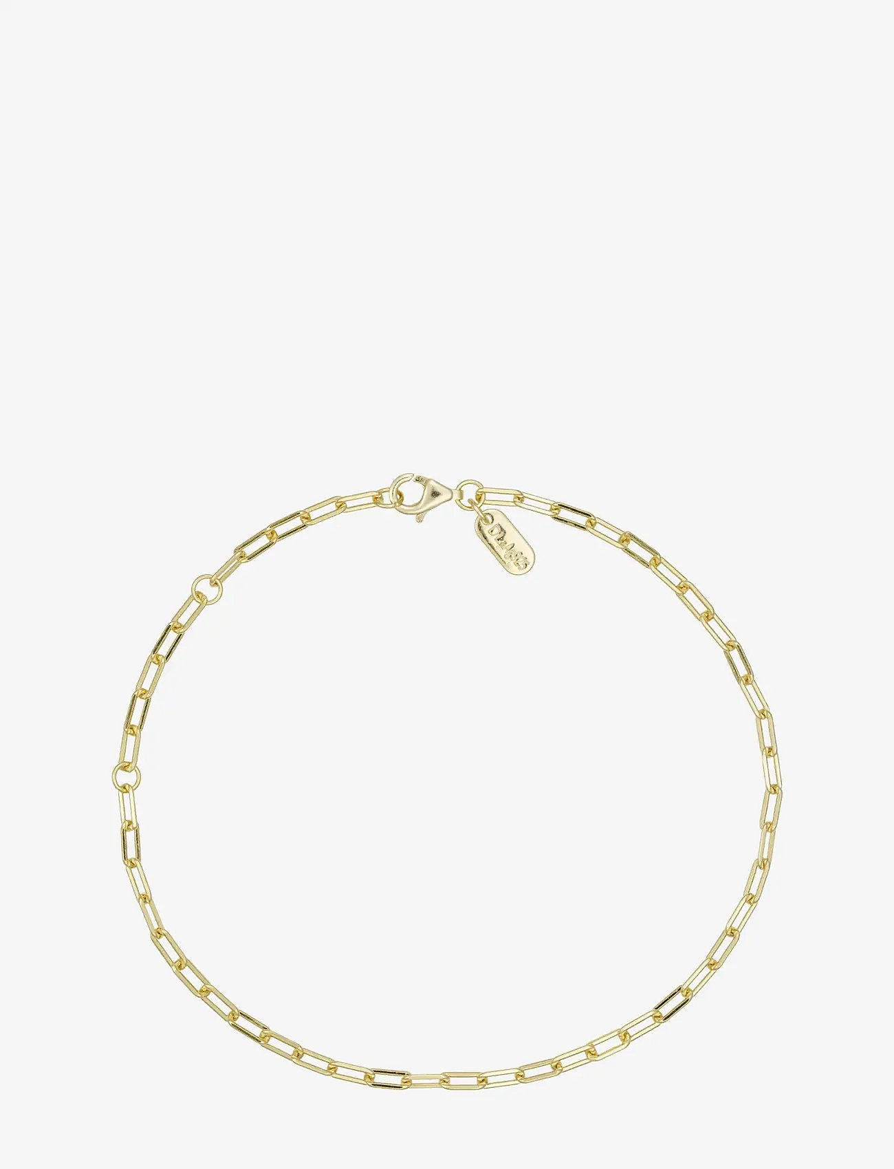 Design Letters - Chunky square link chain small bracelet - Gold plated - kettenarmbänder - gold - 0