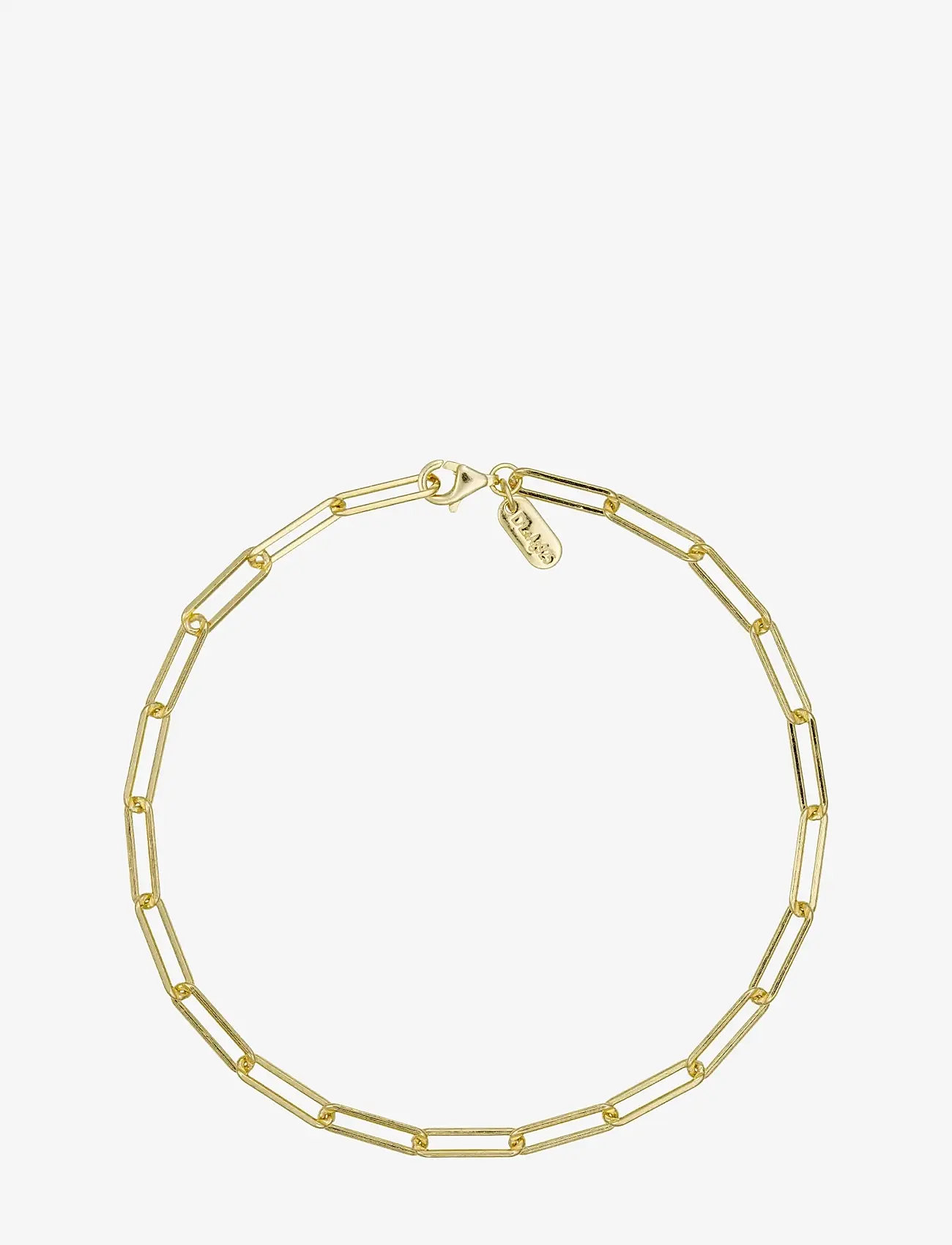 Design Letters - Chunky square link chain large bracelet - Gold plated - kettenarmbänder - gold - 0