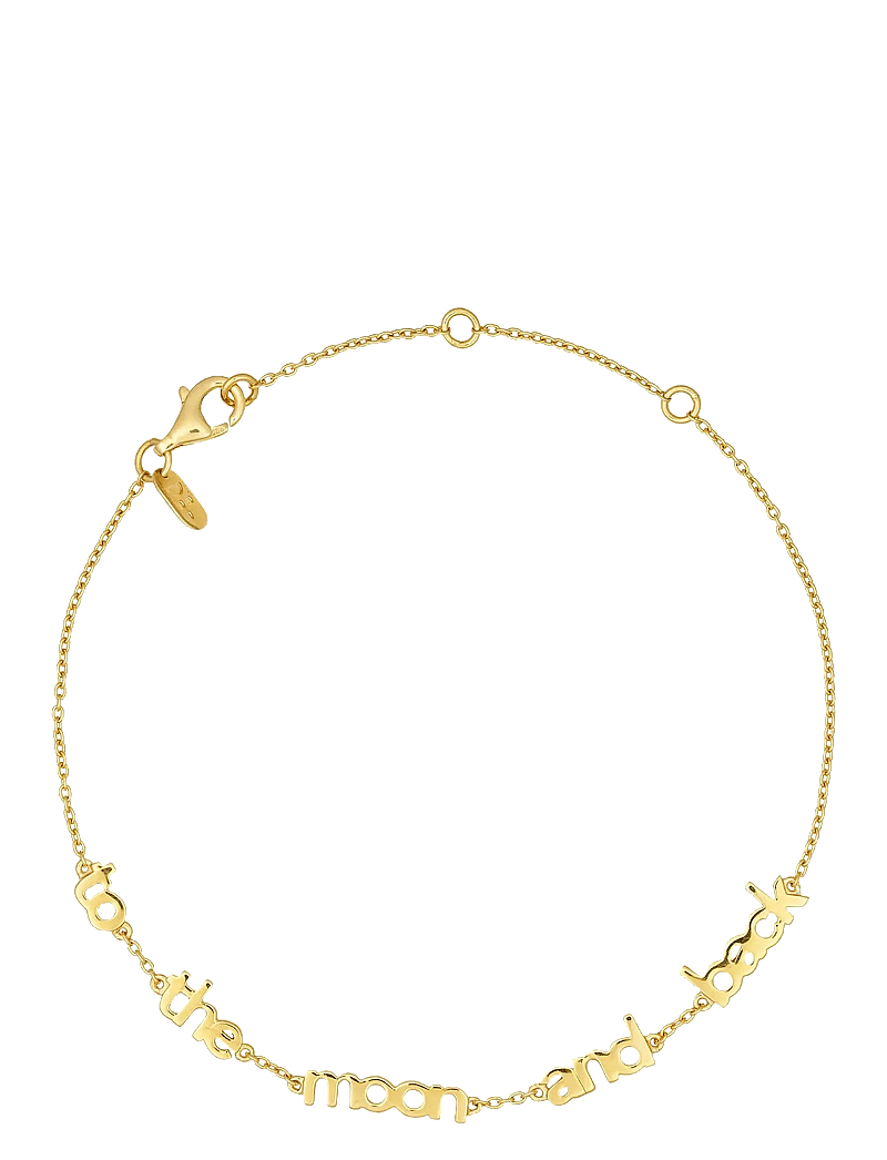 Design Letters - Vocabulary bracelet, gold plated - halskæder - gold - 1