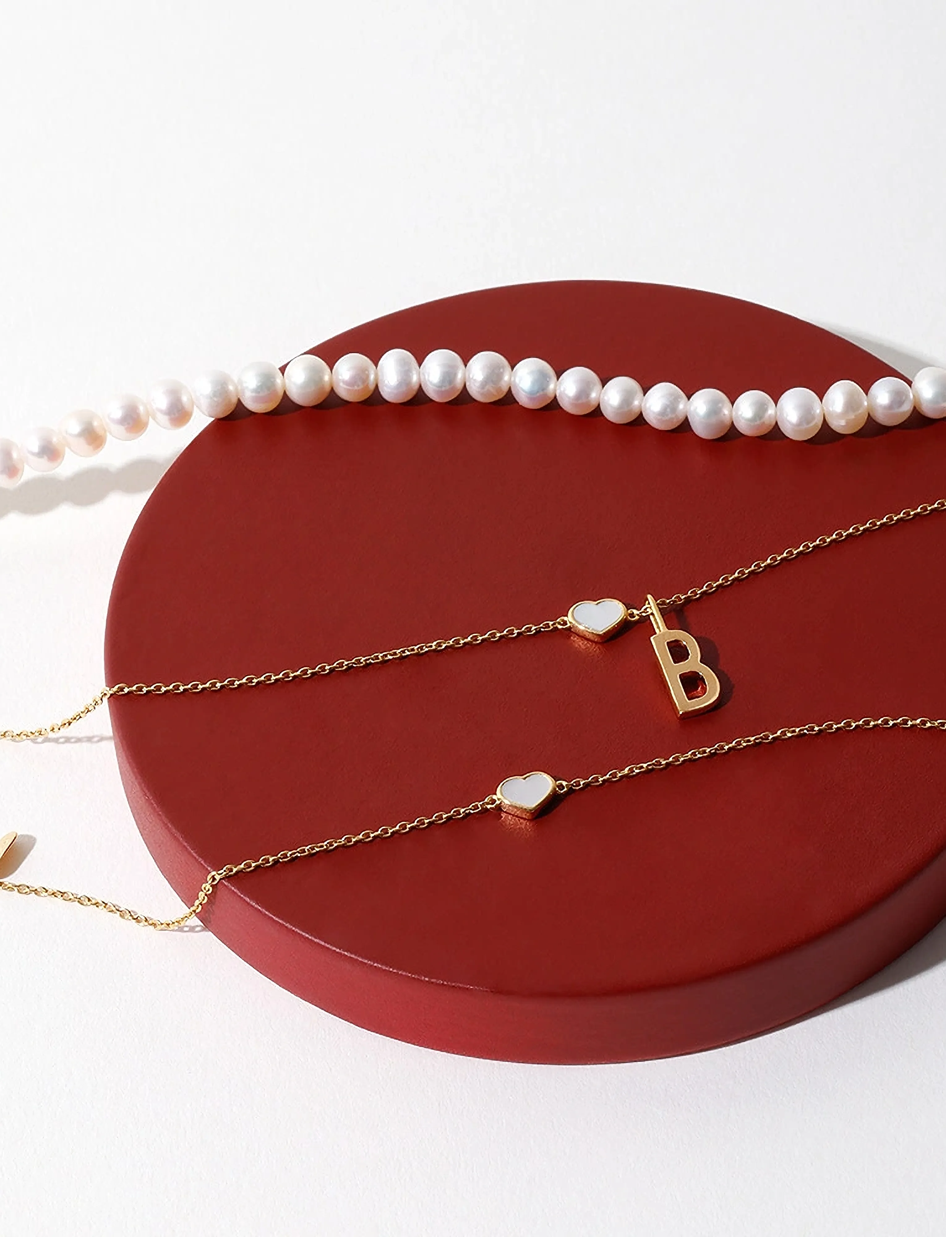 Design Letters - Pearl Little Big Love bracelet, gold plated - kettenarmbänder - gold - 3