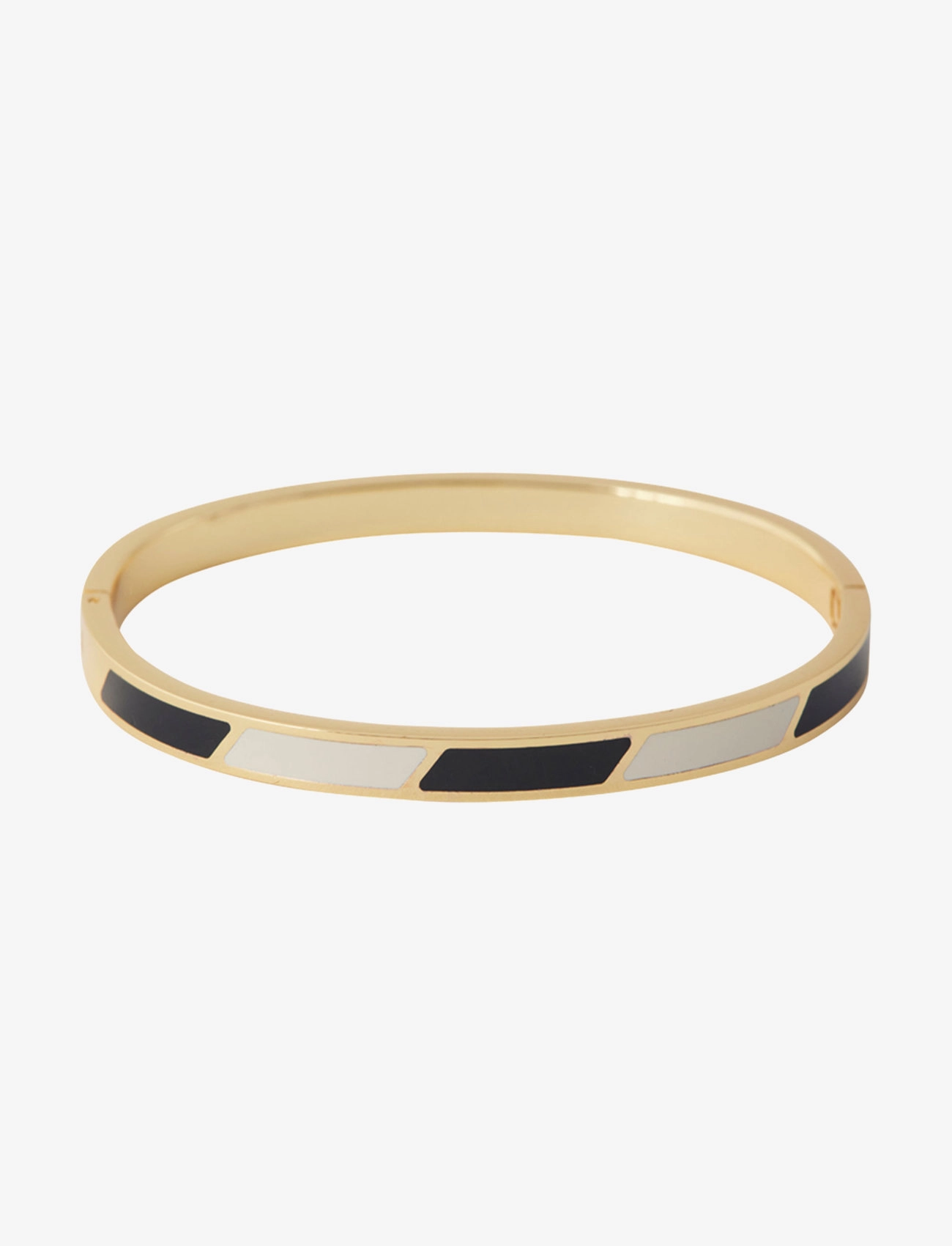 DESIGN LETTERS Gestreift Candy Bangle Schwarz - L:6.5CM - Damen
