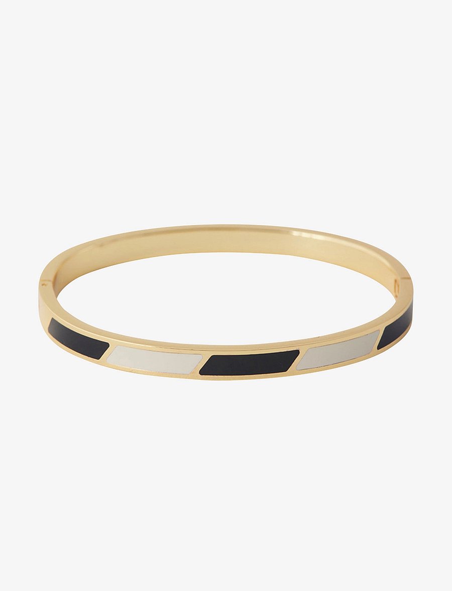Design Letters - Striped Candy Bangle - bangles-armband - black + a055 - 1