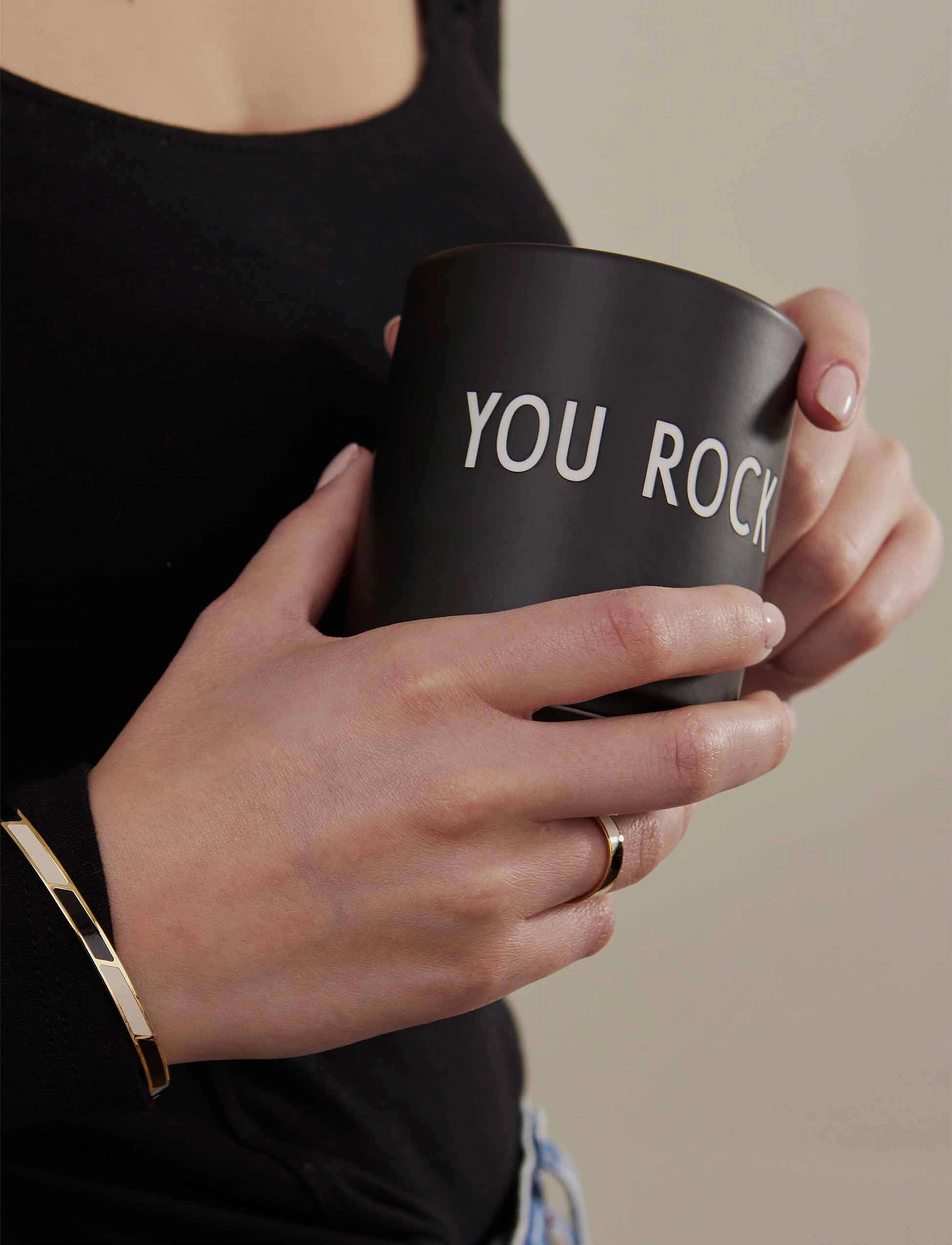Design Letters - Striped Candy Bangle - party wear at outlet prices - black + a055 - 3
