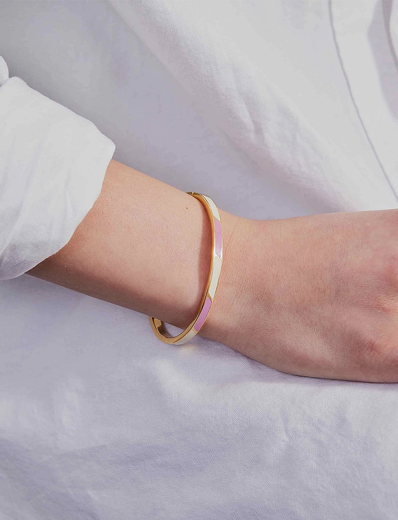 Design Letters - Striped Candy Bangle - osta hinna alusel - dark pink 687c + a055 - 0