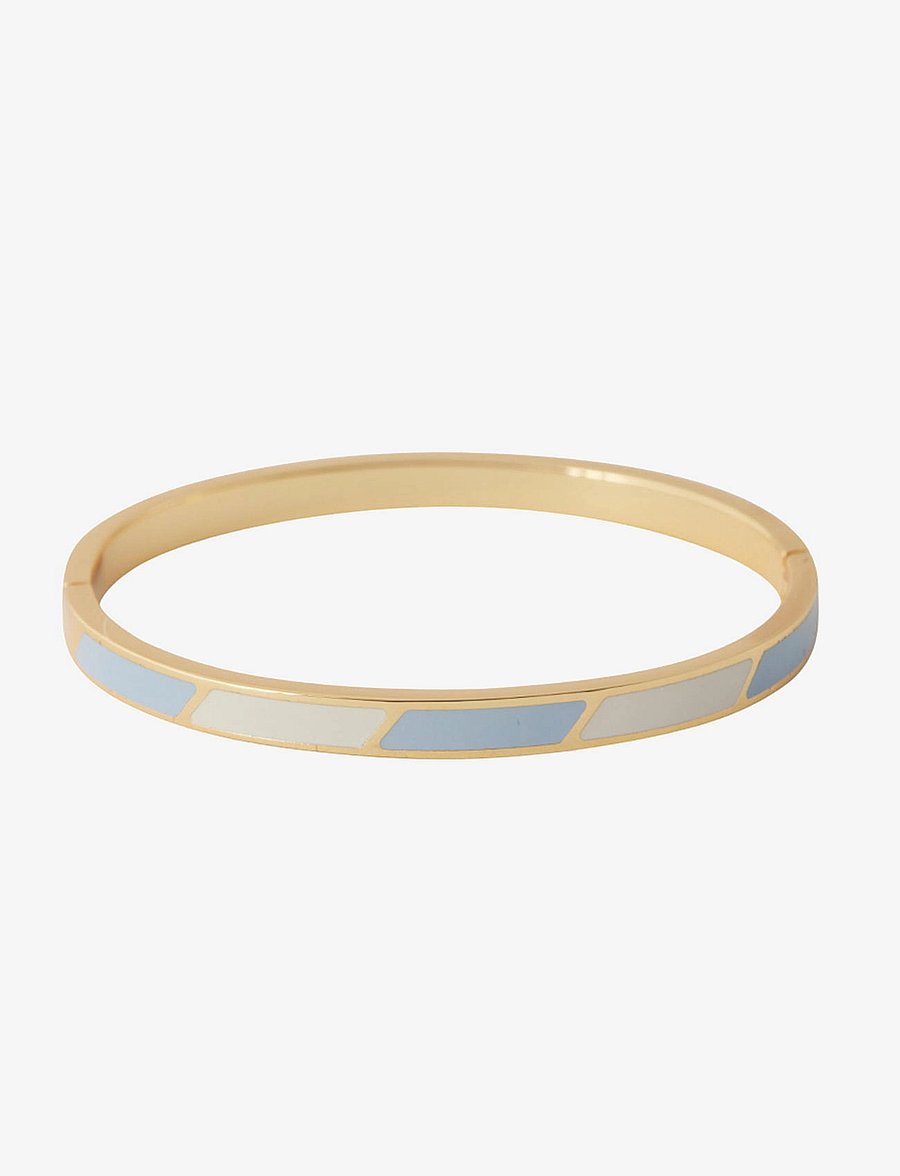 Design Letters - Striped Candy Bangle - armreifen - light blue 5435c + a055 - 1