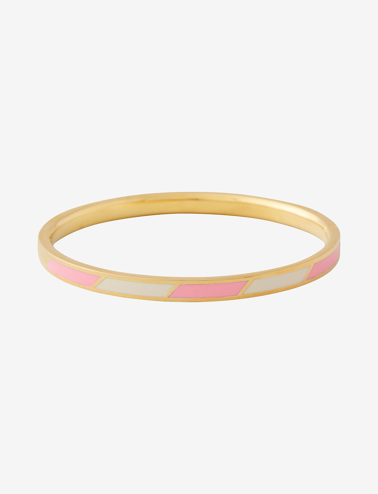 Design Letters - Striped Candy Bangle - armbånd - pinkwhite - 0