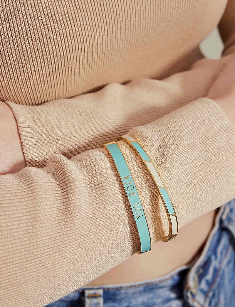 Design Letters - Striped Candy Bangle - armringe - turquoise 4174c + a055 - 2