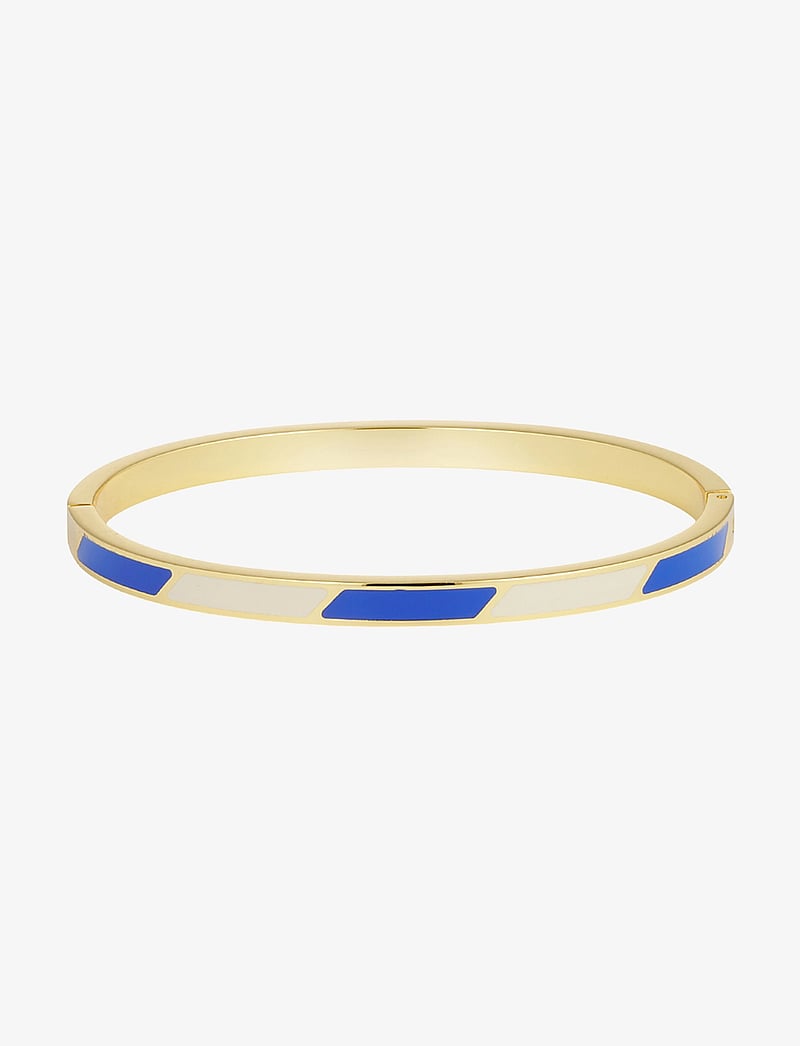 Design Letters - Striped Candy Bangle - bangles - cobalt blue 2728c + a055 - 1