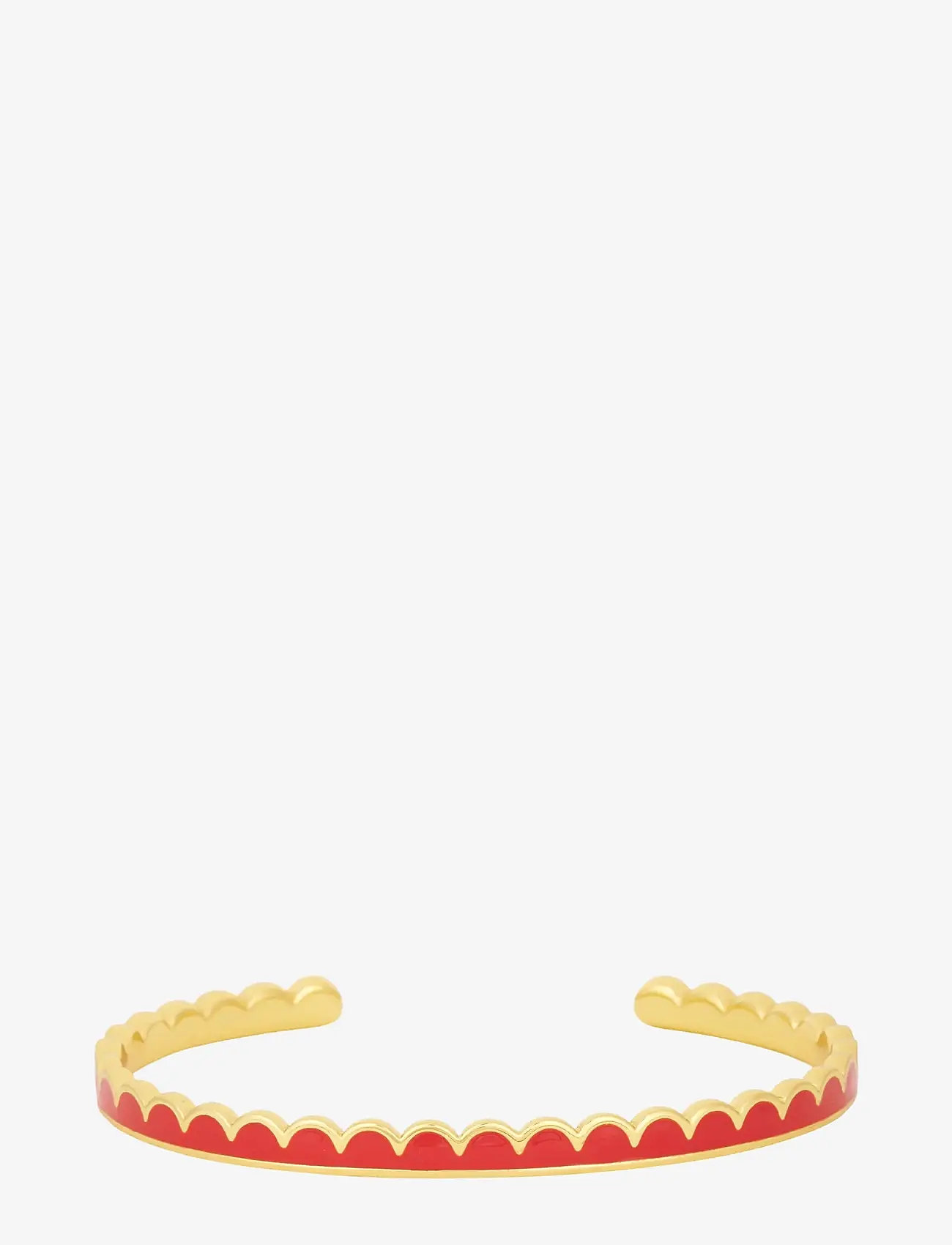 Design Letters - Lace bangle - Brass - bangles - deep sea coral - 1