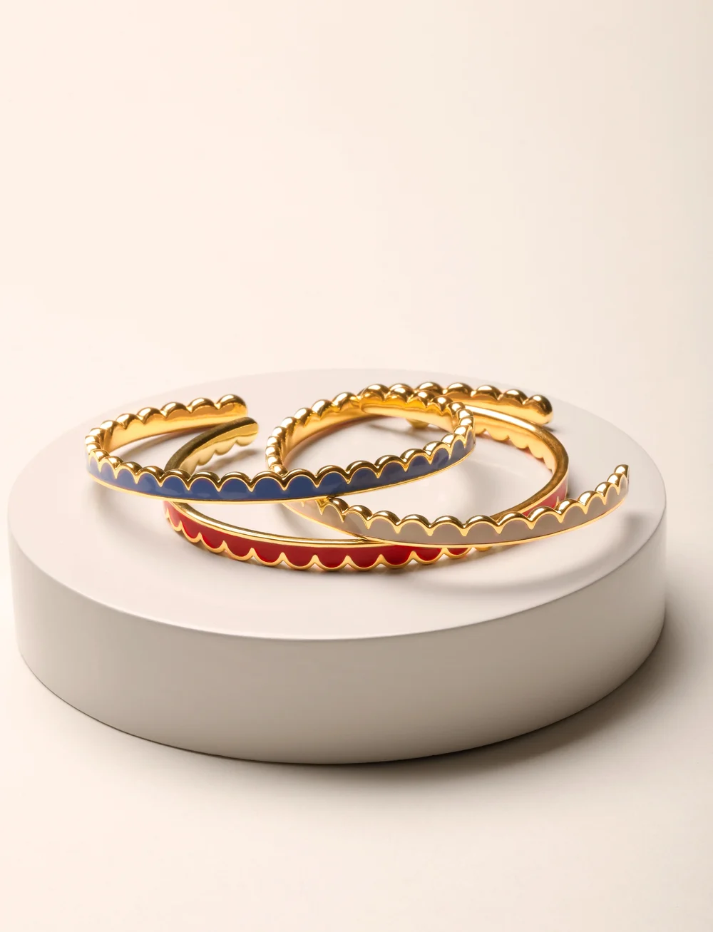 Design Letters - Lace bangle - Brass - bangles - deep sea coral - 3