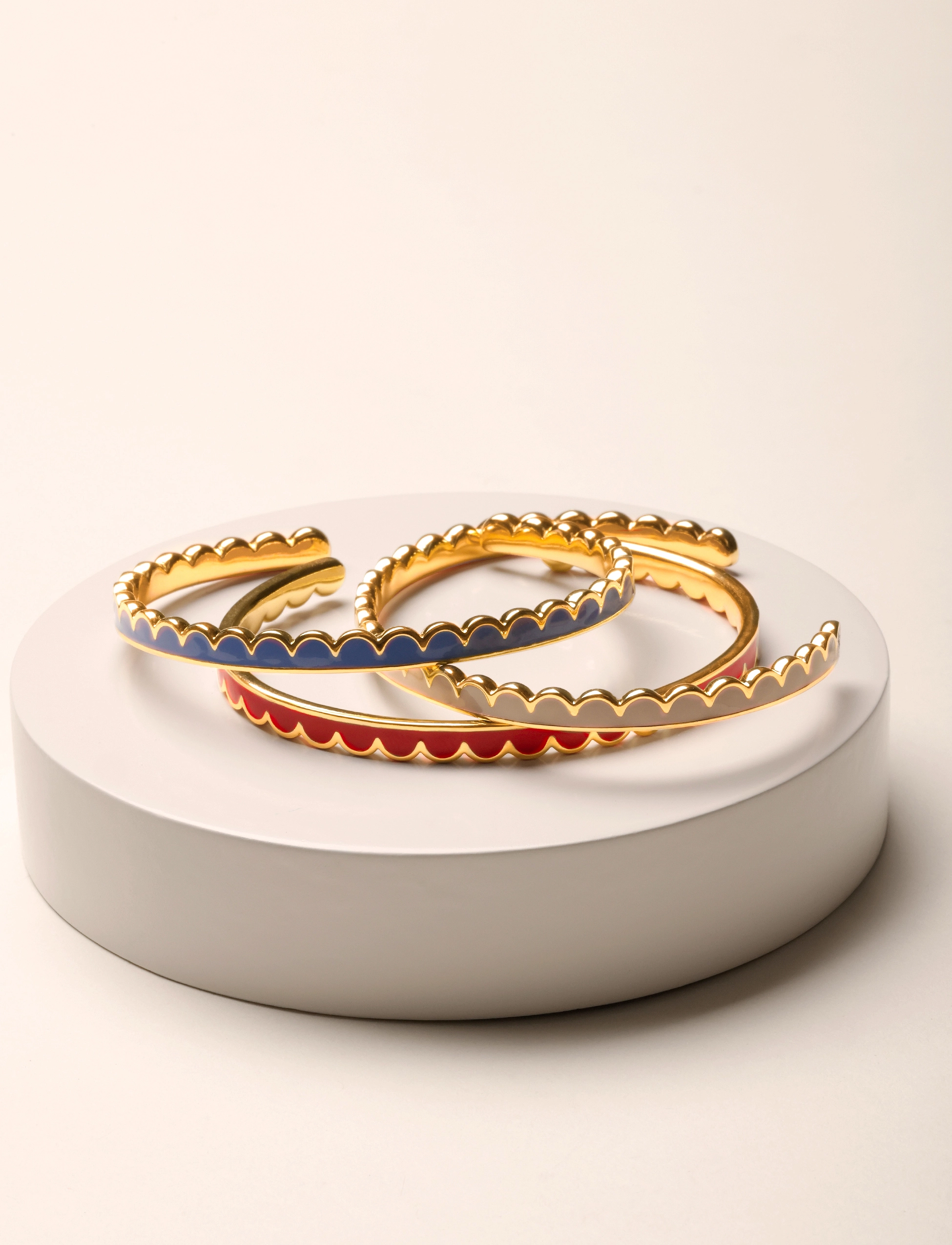 Design Letters - Lace bangle - Brass - festmode zu outlet-preisen - deep sea coral - 3