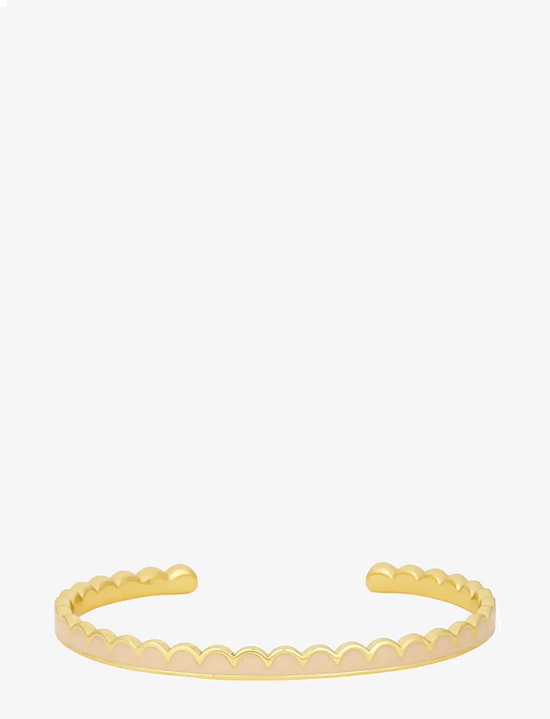 Design Letters - Lace bangle - Brass - armringe - pastel beige - 1