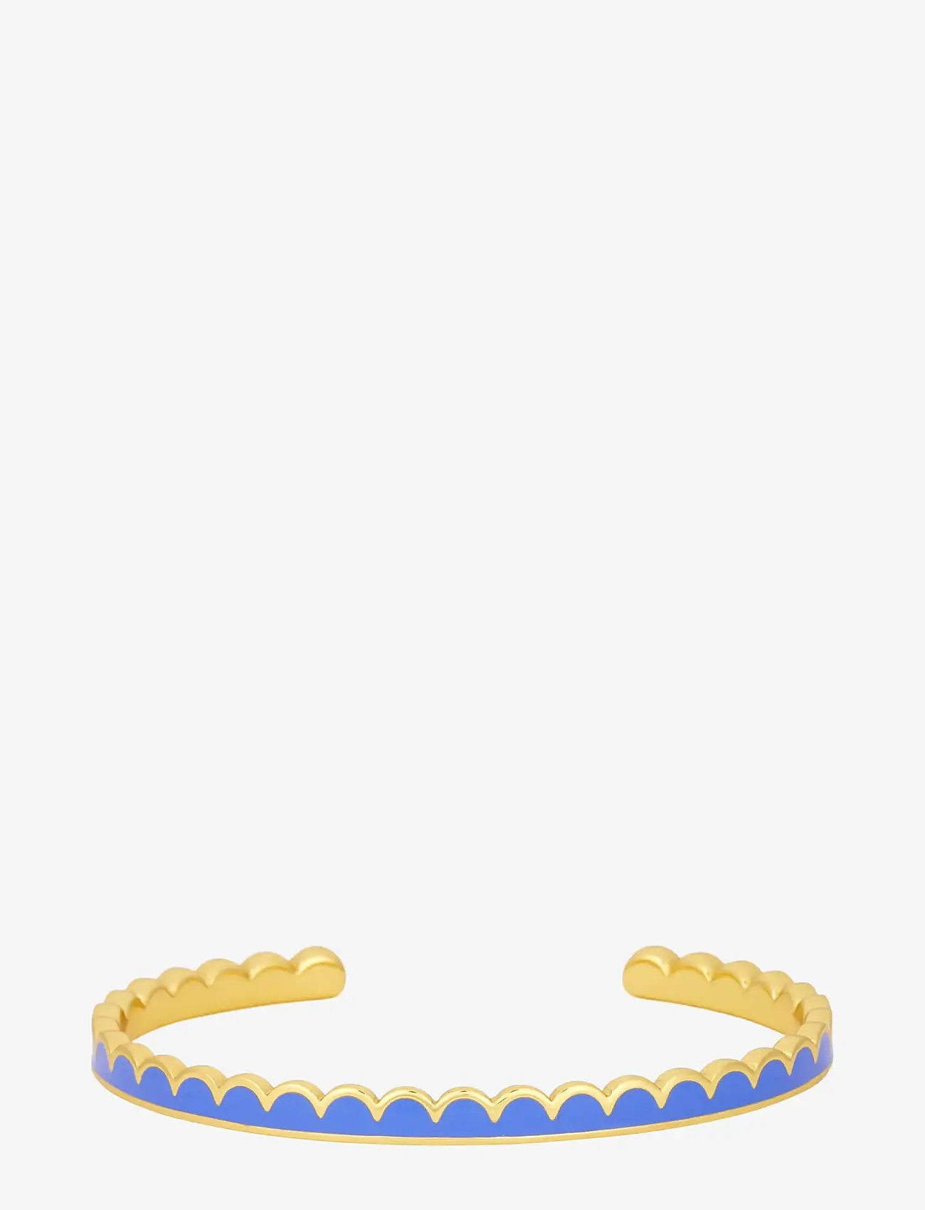 Design Letters - Lace bangle - Brass - festtøj til outletpriser - sky blue - 1