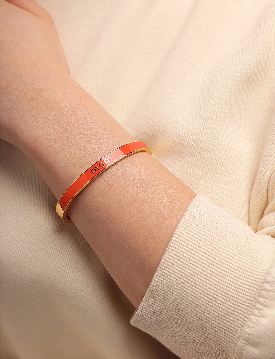Design Letters - VIP Word Candy Bangle (Zimula) - bangles-armband - deep sea coral 2032c - 0