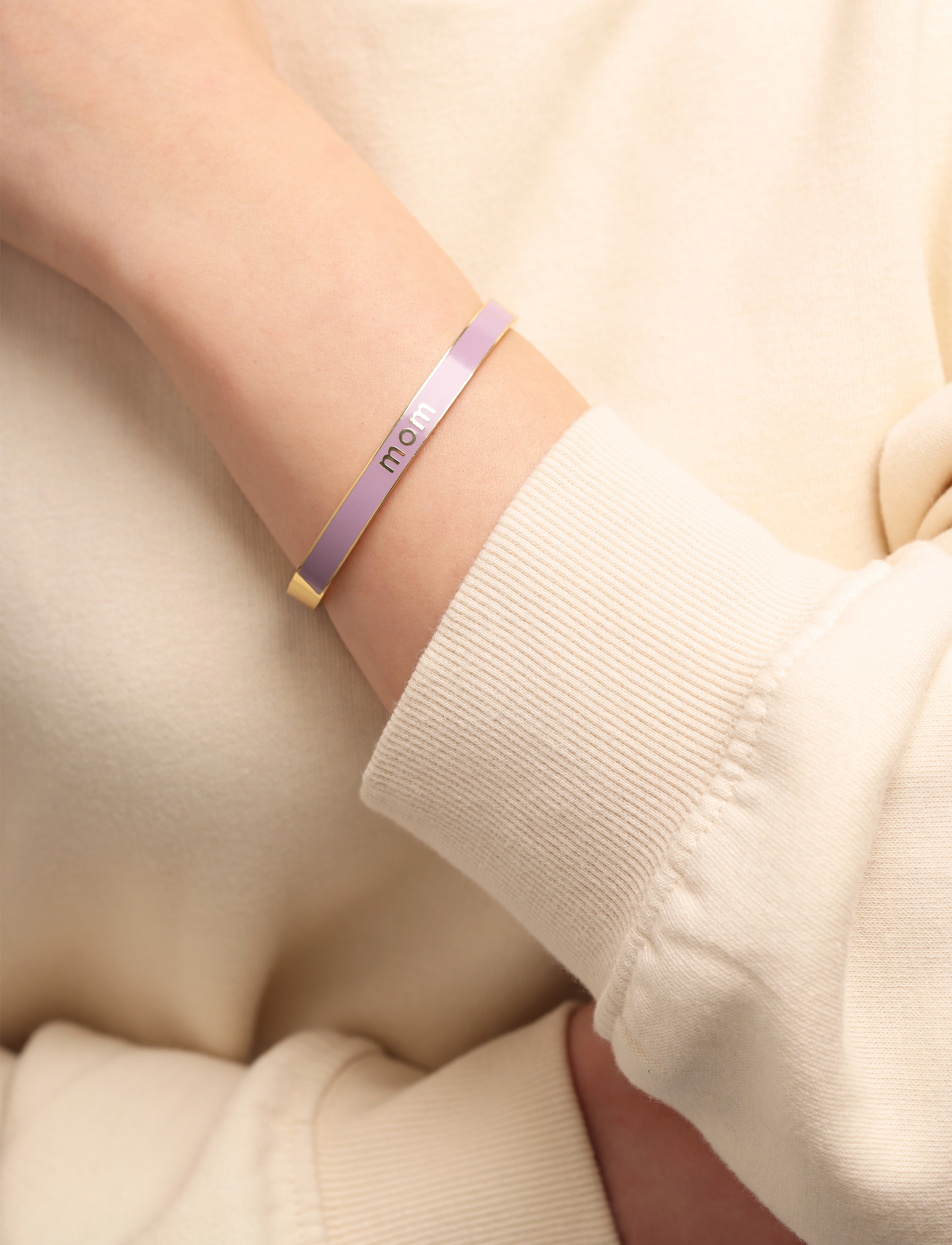 Design Letters Vip Word Candy Bangle (Zimula), One Size, Bracelets, Lila - Bangles, Frauen