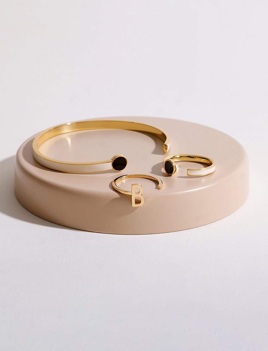 Design Letters - Rainbow Dot Bangle - käevõrud - black + a055 - 2