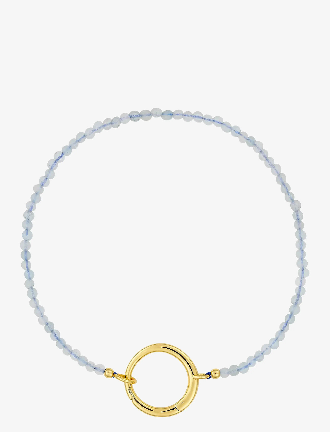 Design Letters - Gemstone Charm Lock Bracelet - bracelets - gold - 1