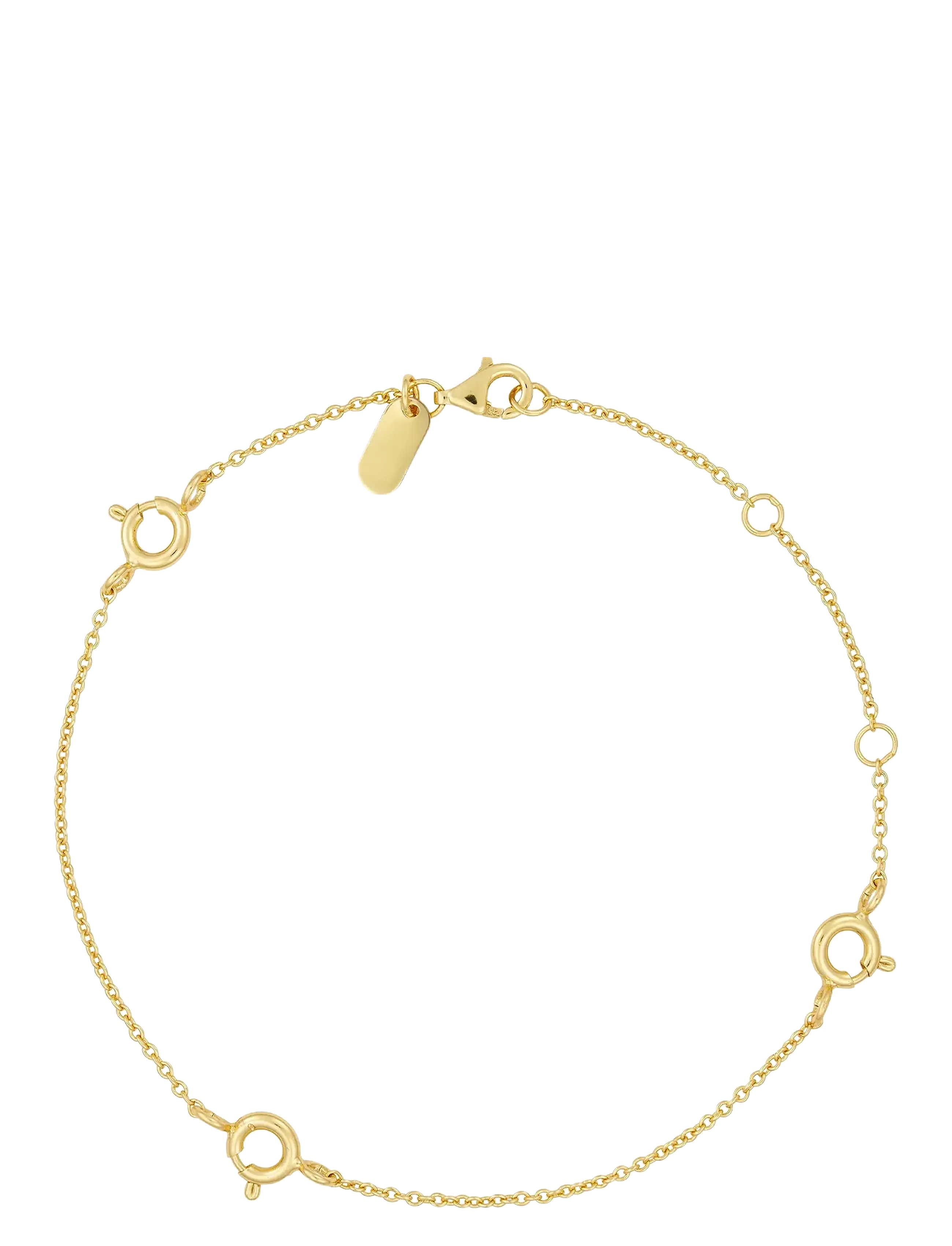 DESIGN LETTERS Ruth Anchor Charm Lock Armband, Gold Plated Gold - One Size - Damen