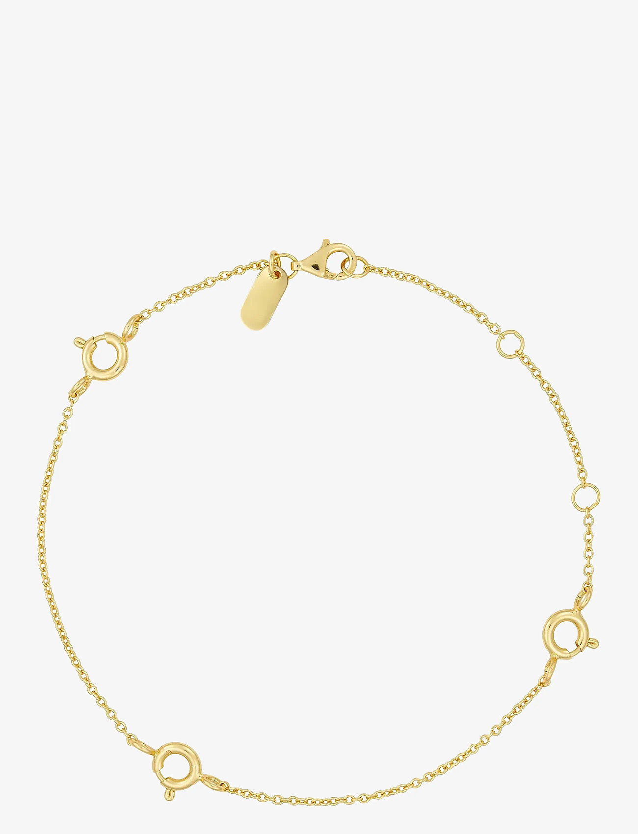 Design Letters - Ruth Anchor charm lock bracelet, gold plated - kædearmbånd - gold - 1