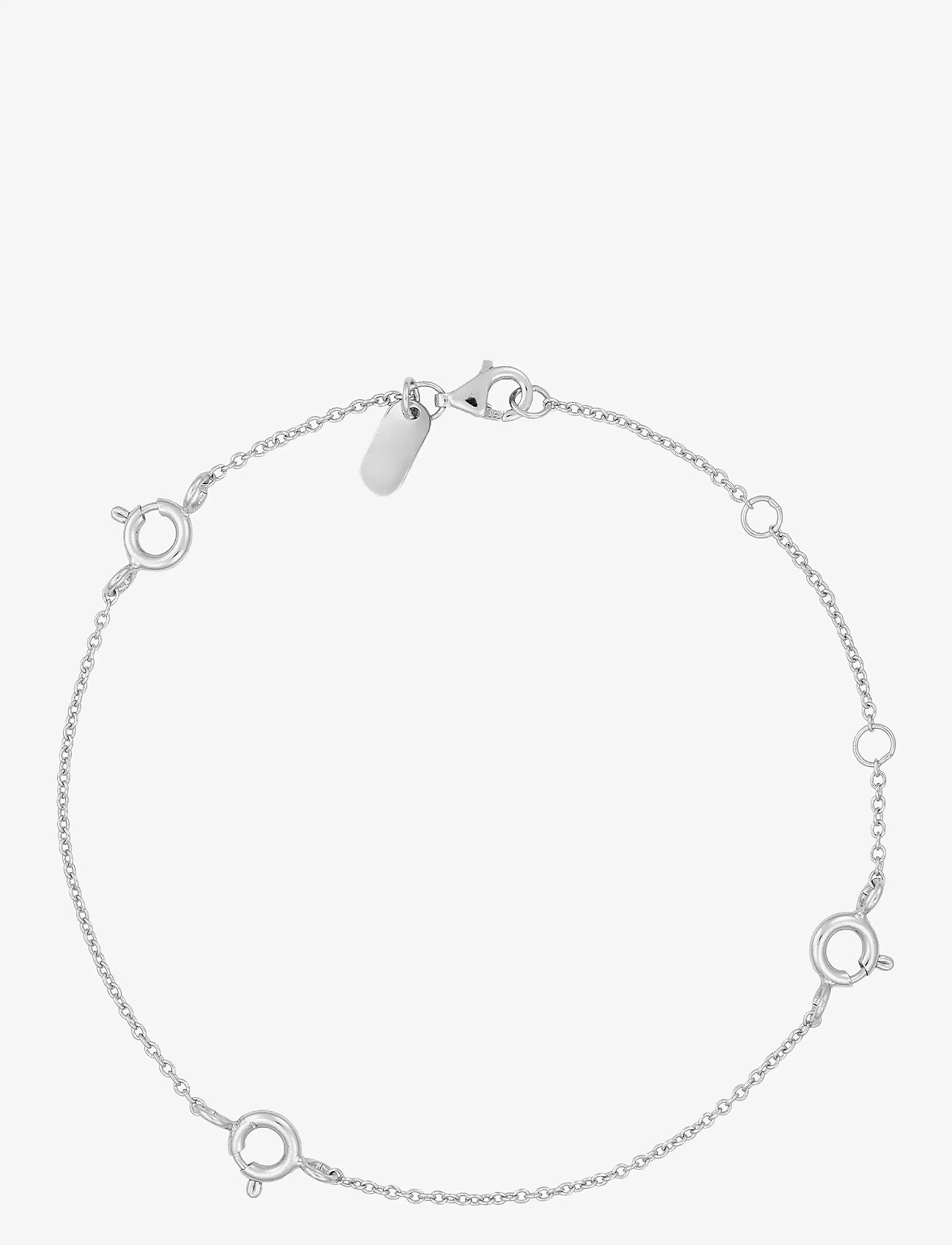 Design Letters - Ruth Anchor charm lock bracelet, silver - kettenarmbänder - silver - 0