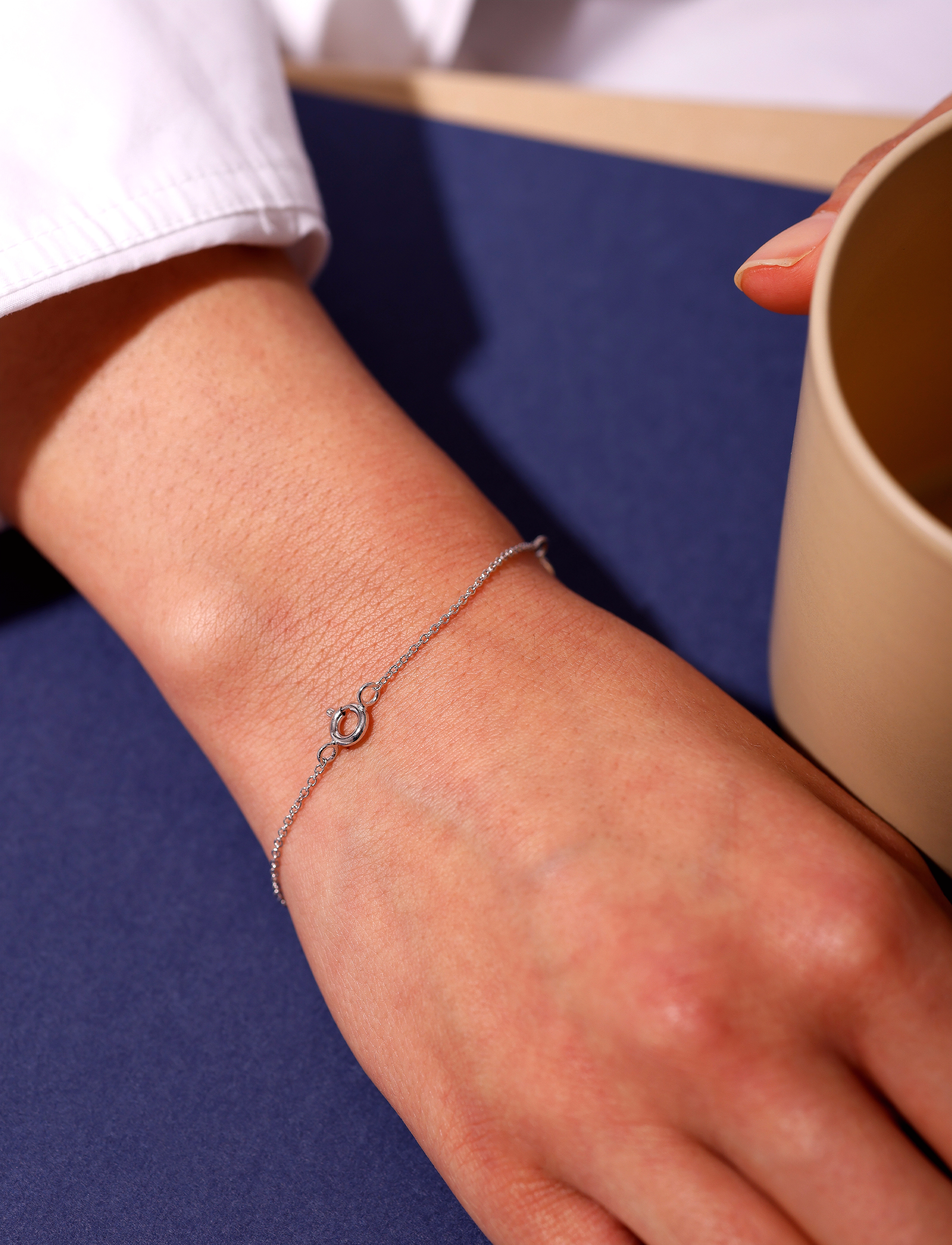 Design Letters Ruth Anchor Charm Lock Bracelet, Silver, One Size, Bracelets, Silber - Chain Frauen