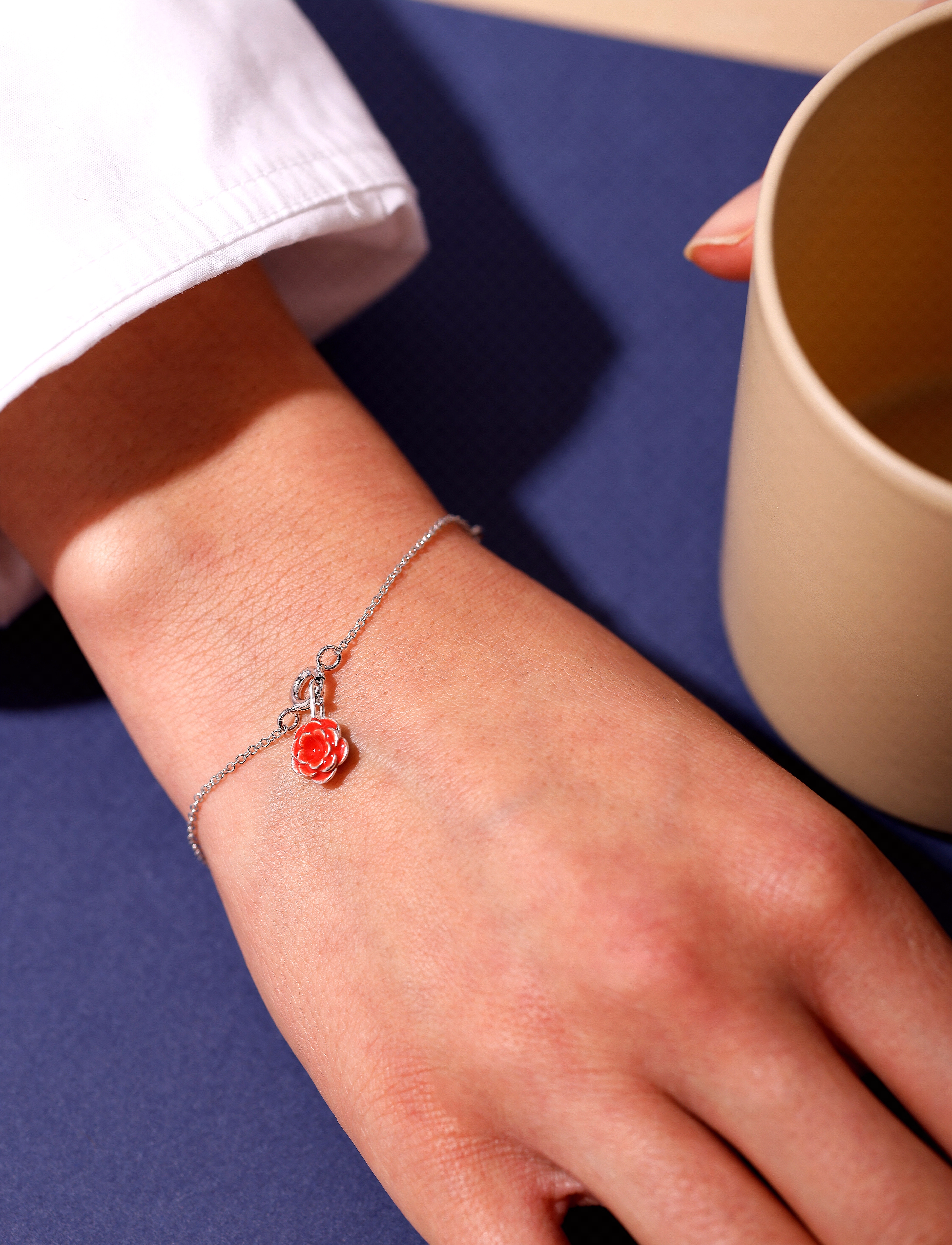 Design Letters - Ruth Anchor charm lock bracelet, silver - lenkearmbånd - silver - 3