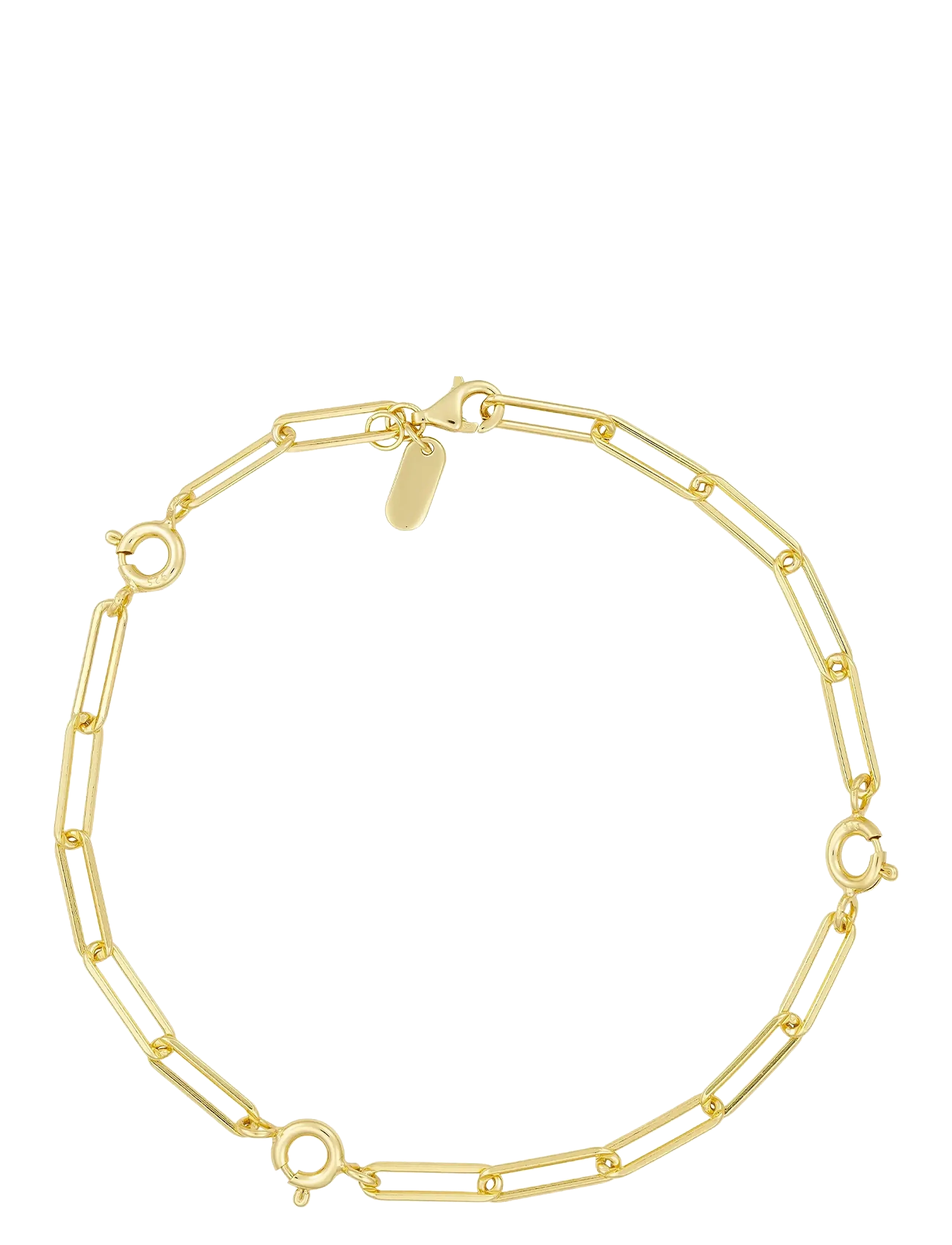 DESIGN LETTERS Ruth Large Chunky Charm Lock Armband, Gold Plated Gold - One Size - Damen