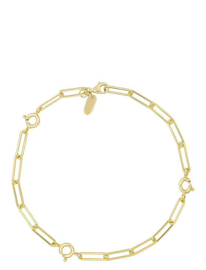 Design Letters - Ruth large chunky charm lock bracelet, gold plated - käeketid - gold - 1
