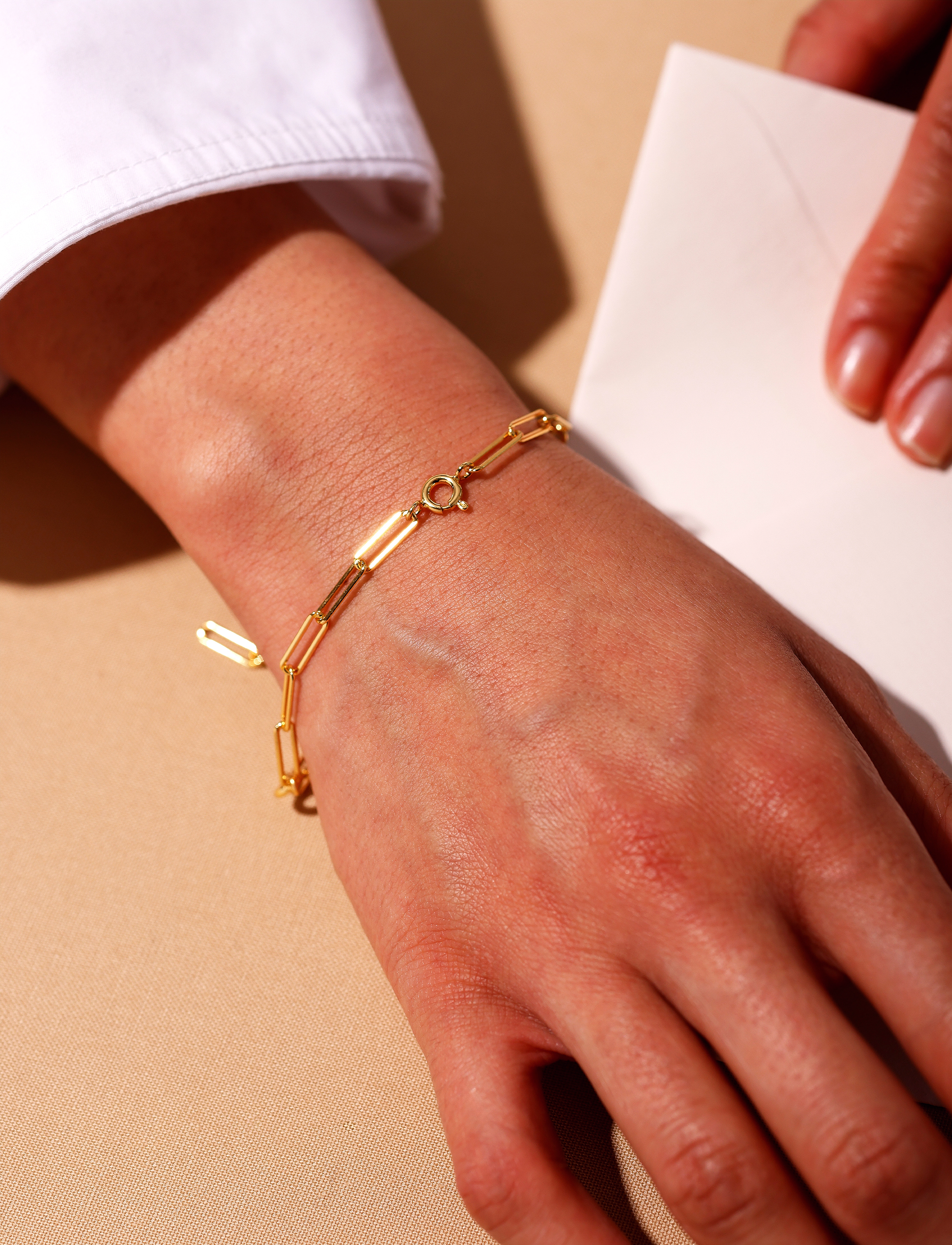 Design Letters Ruth Large Chunky Charm Lock Bracelet, Gold Plated, One Size, Bracelets, - Chain Frauen