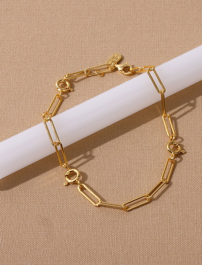 Design Letters - Ruth large chunky charm lock bracelet, gold plated - käeketid - gold - 2