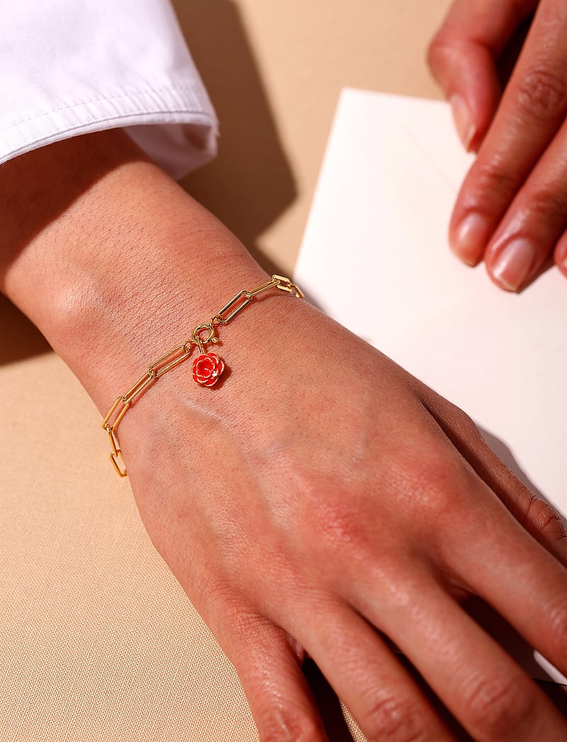 Design Letters - Ruth large chunky charm lock bracelet, gold plated - käeketid - gold - 3