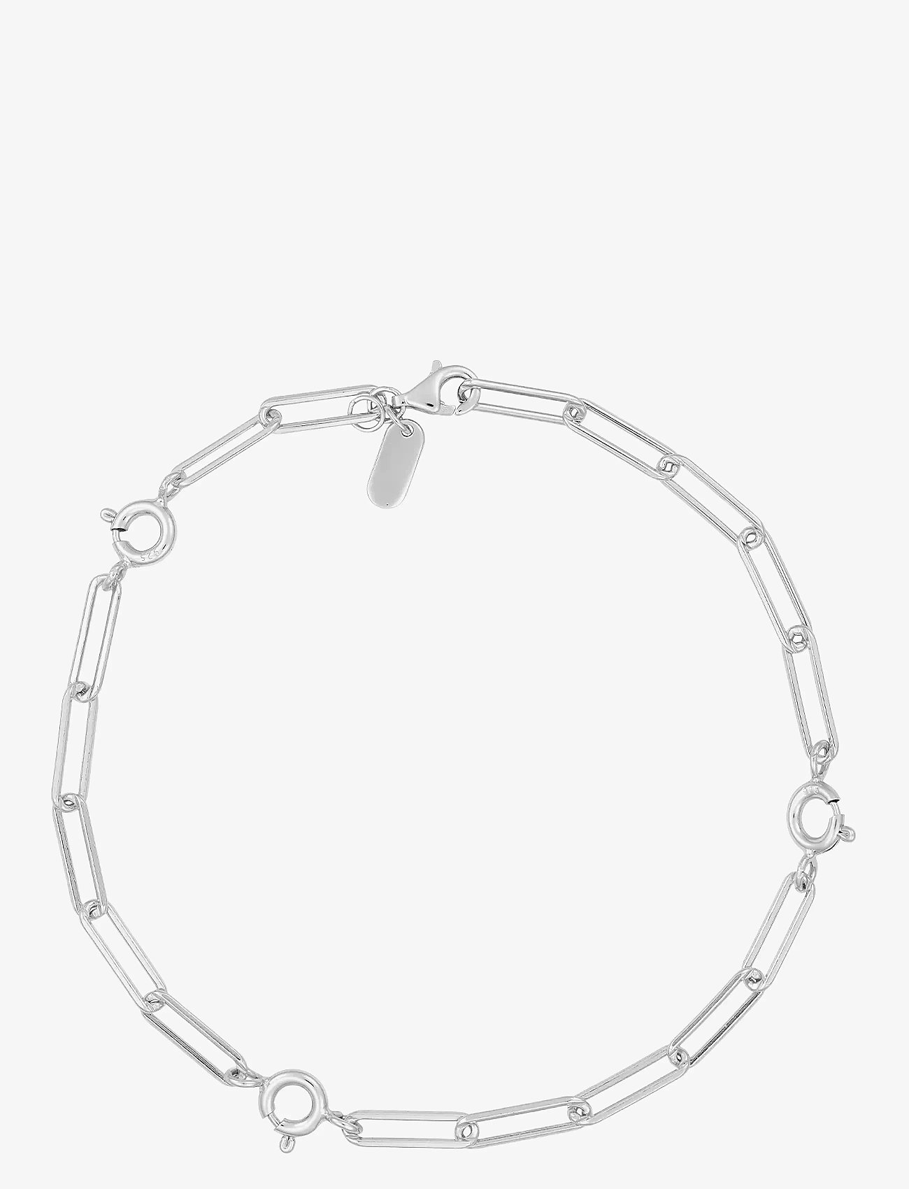 Design Letters - Ruth large chunky charm lock bracelet, silver - chain necklaces - silver - 0