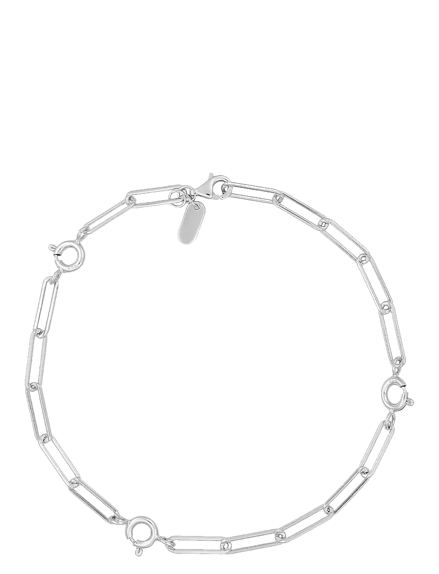 Design Letters - Ruth large chunky charm lock bracelet, silver - Ķēdītes - silver - 1
