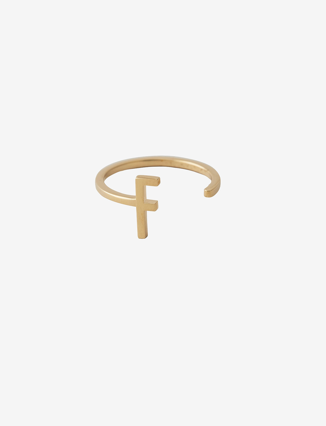 Design Letters - Ring A-Z Gold - festkläder till outletpriser - gold - 0