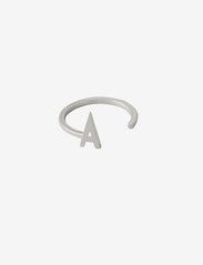 Design Letters - Ring A-Z Silver - ballīšu apģērbs par outlet cenām - silver - 0