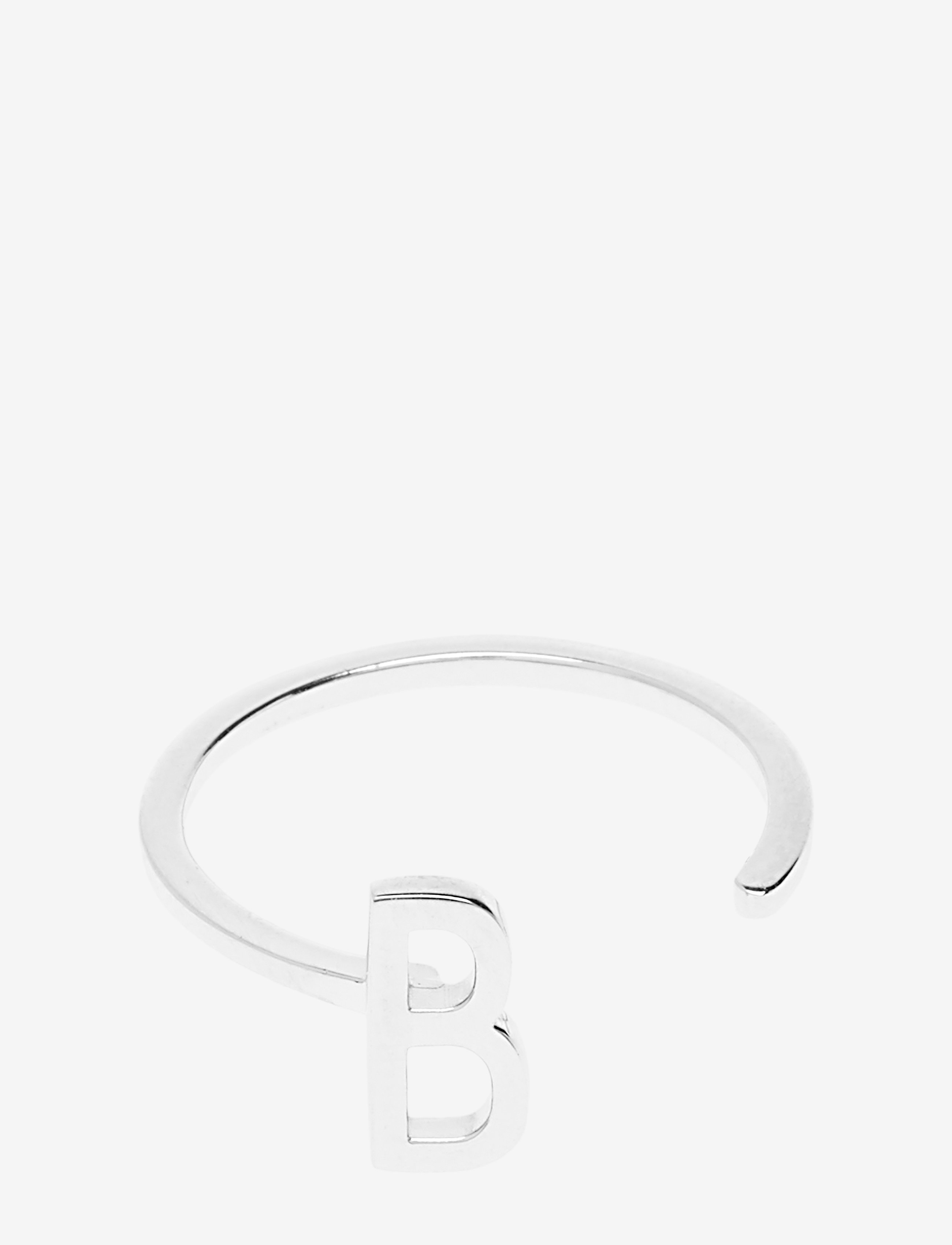 Design Letters Ring A-Z Silver - Aksessuaarid - SILVER / silver